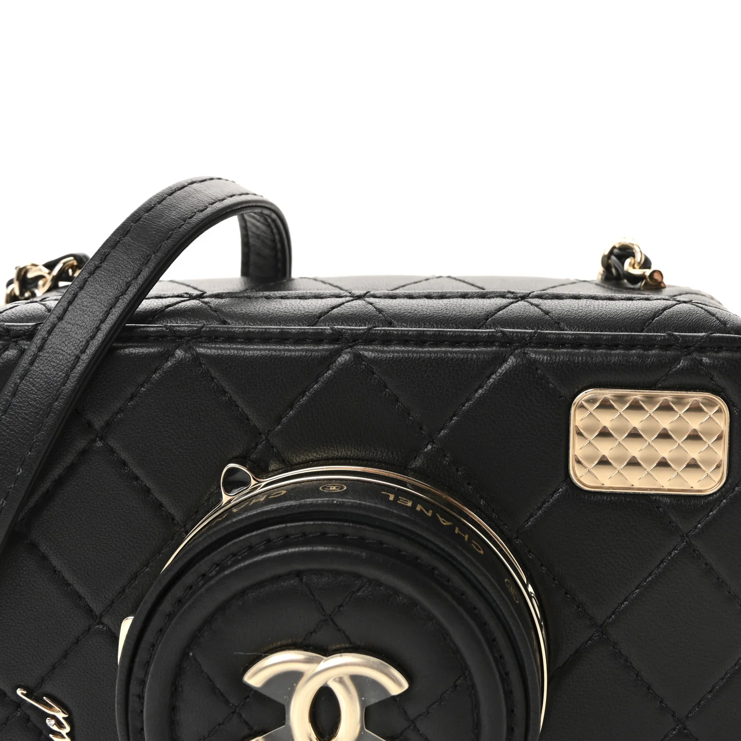 Lambskin Quilted Coco Click Bag Black - Image 8