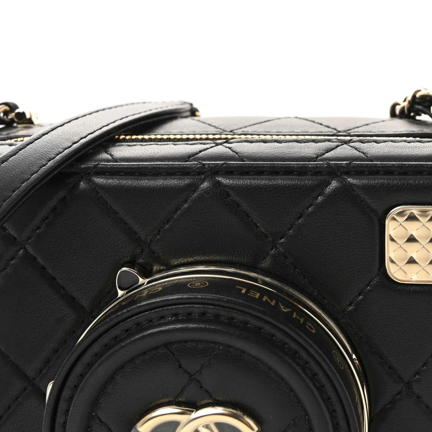 Lambskin Quilted Coco Click Bag Black - Image 8