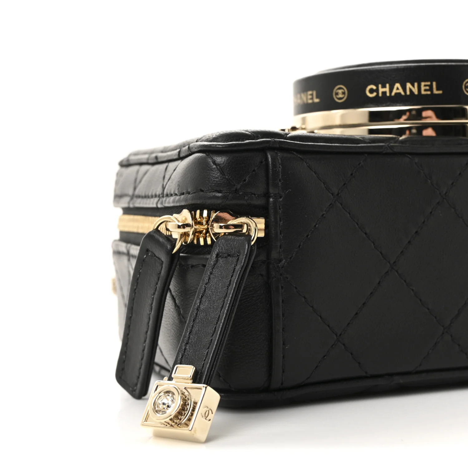 Lambskin Quilted Coco Click Bag Black - Image 9