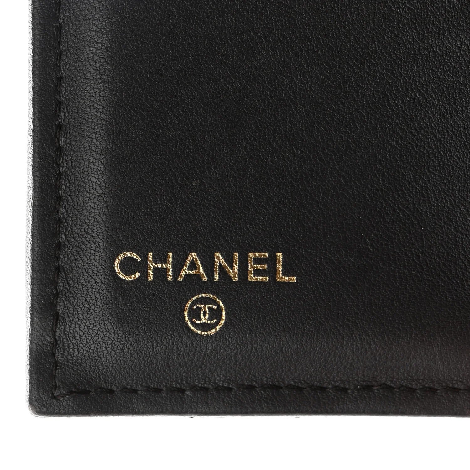 Lambskin Quilted Compact Boy Wallet Dark Grey - Image 6