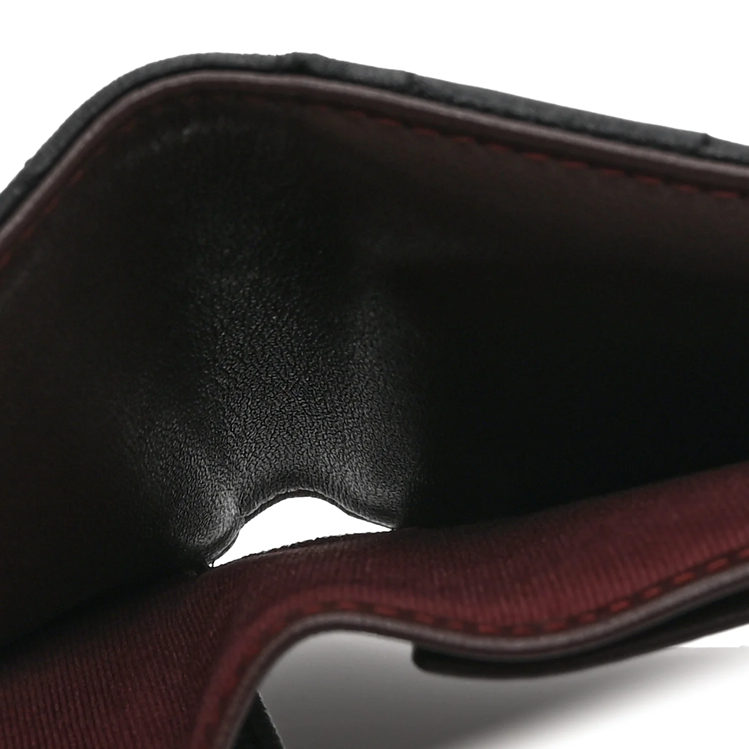 Lambskin Quilted Compact Flap Wallet Black - Image 6