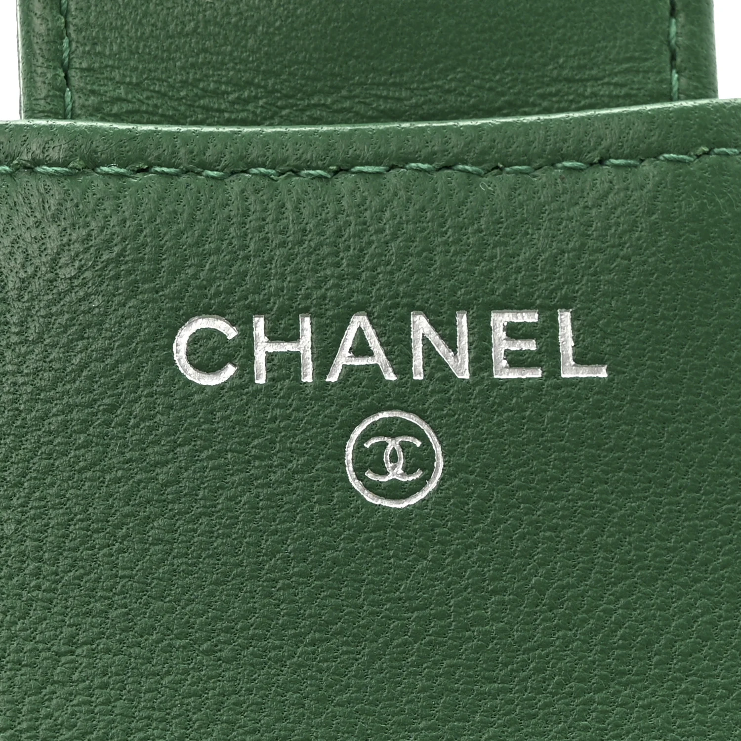Lambskin Quilted Compact Flap Wallet Green - Image 6