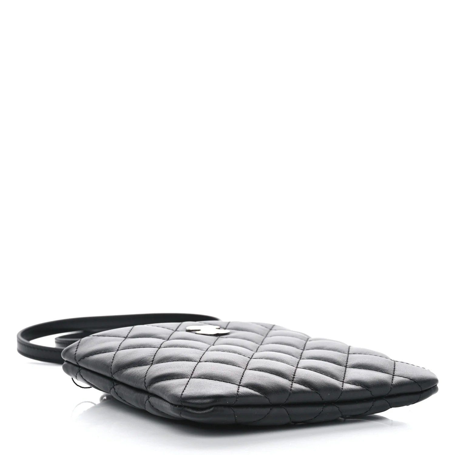 Lambskin Quilted Crossbody Bag Black - Image 4