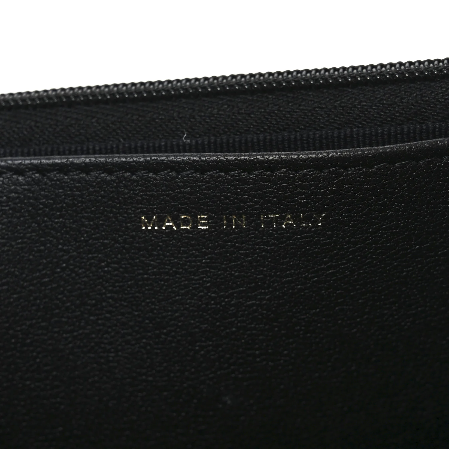 Lambskin Quilted Crystal Handle Wallet On Chain WOC Black - Image 7