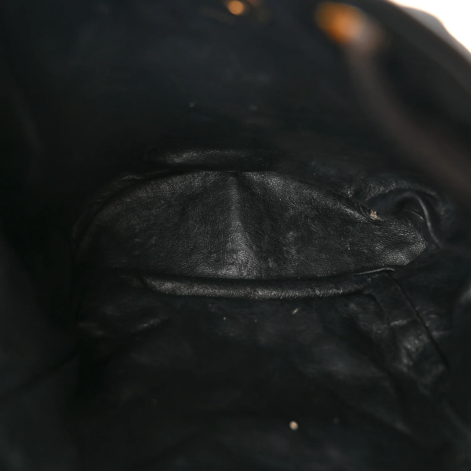 Lambskin Quilted Drawstring Backpack Black - Image 8
