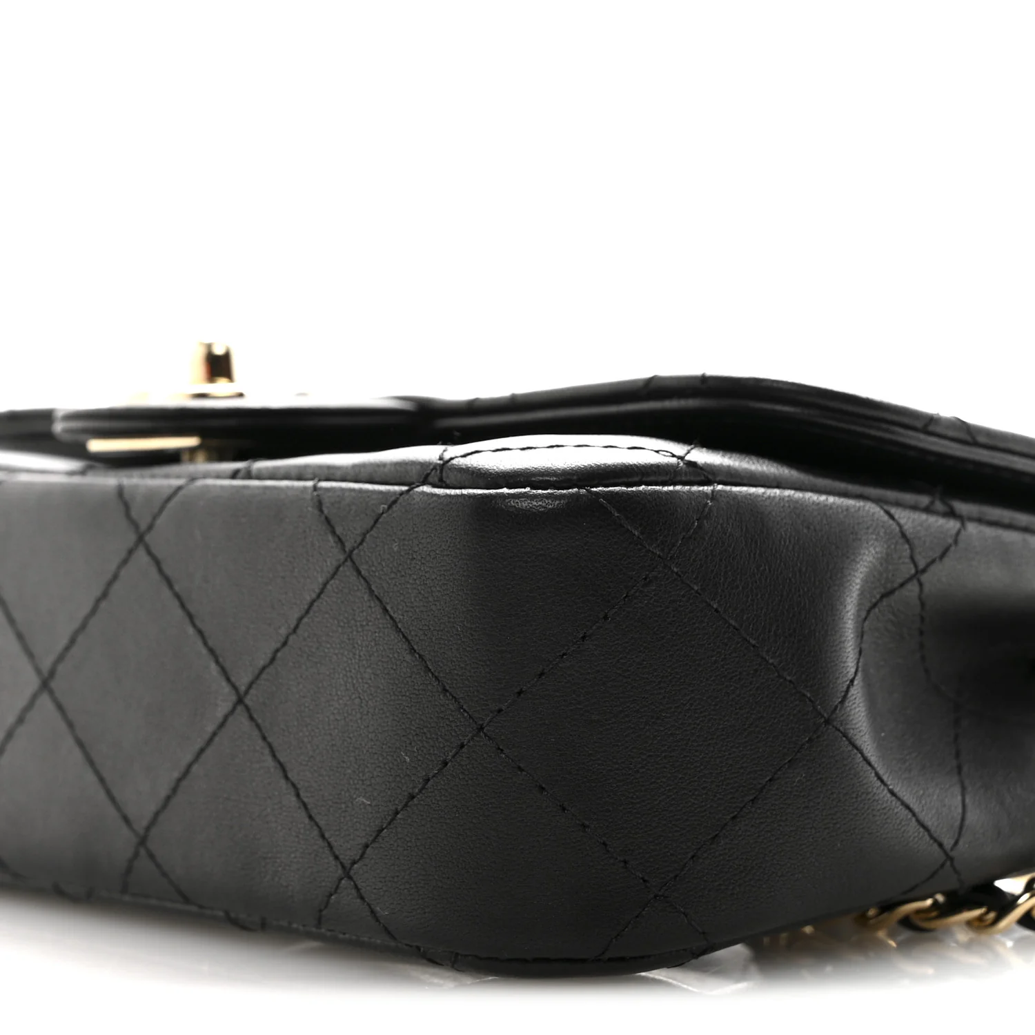 Lambskin Quilted Extra Mini V For Victory Flap Black - Image 10