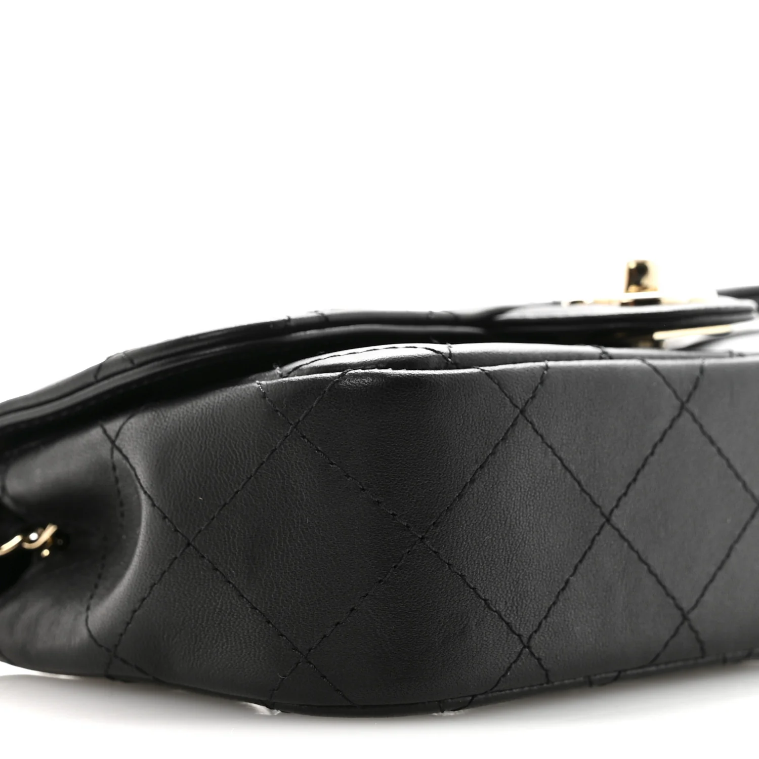 Lambskin Quilted Extra Mini V For Victory Flap Black - Image 9