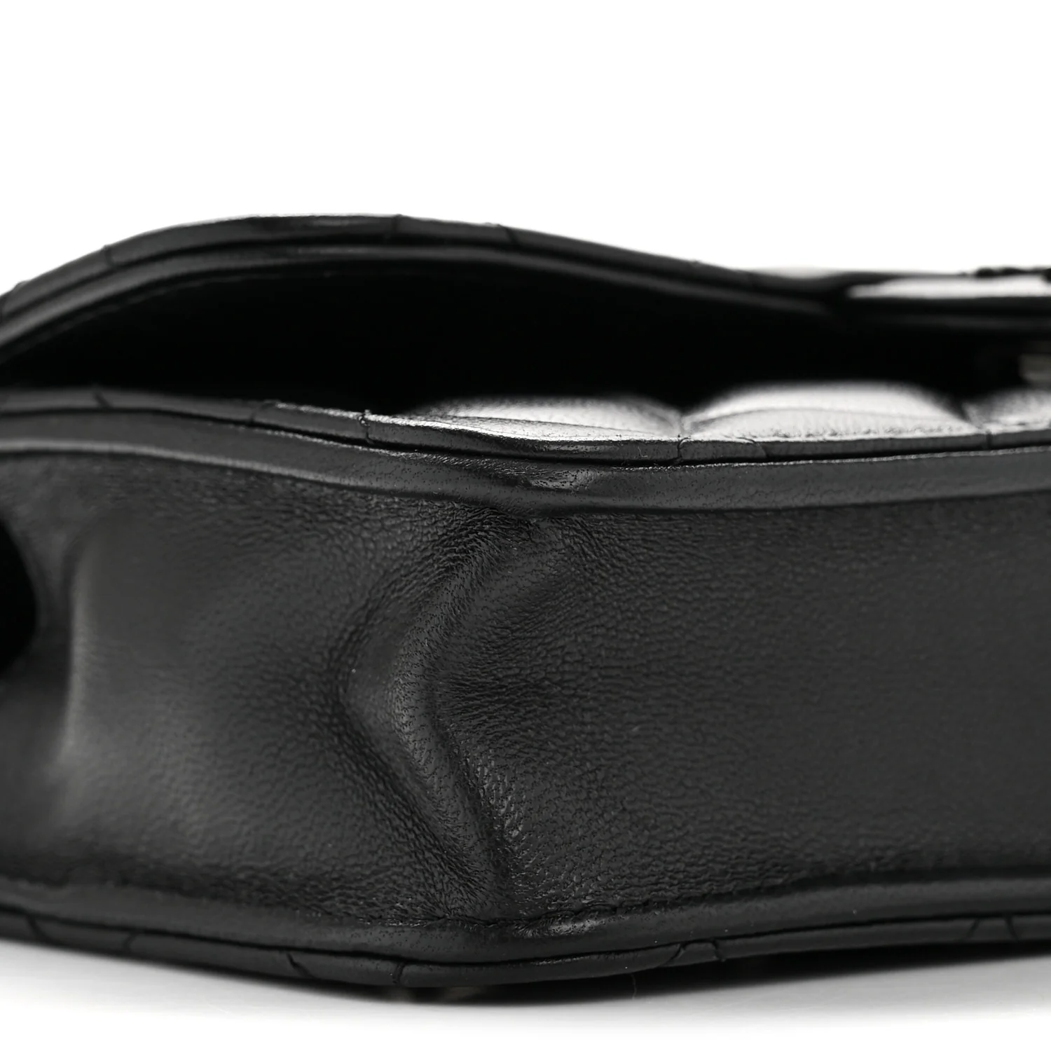 Lambskin Quilted Flap Phone Holder With Chain So Black - Image 27