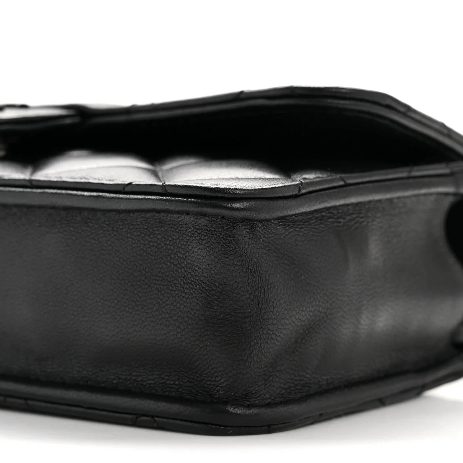 Lambskin Quilted Flap Phone Holder With Chain So Black - Image 31