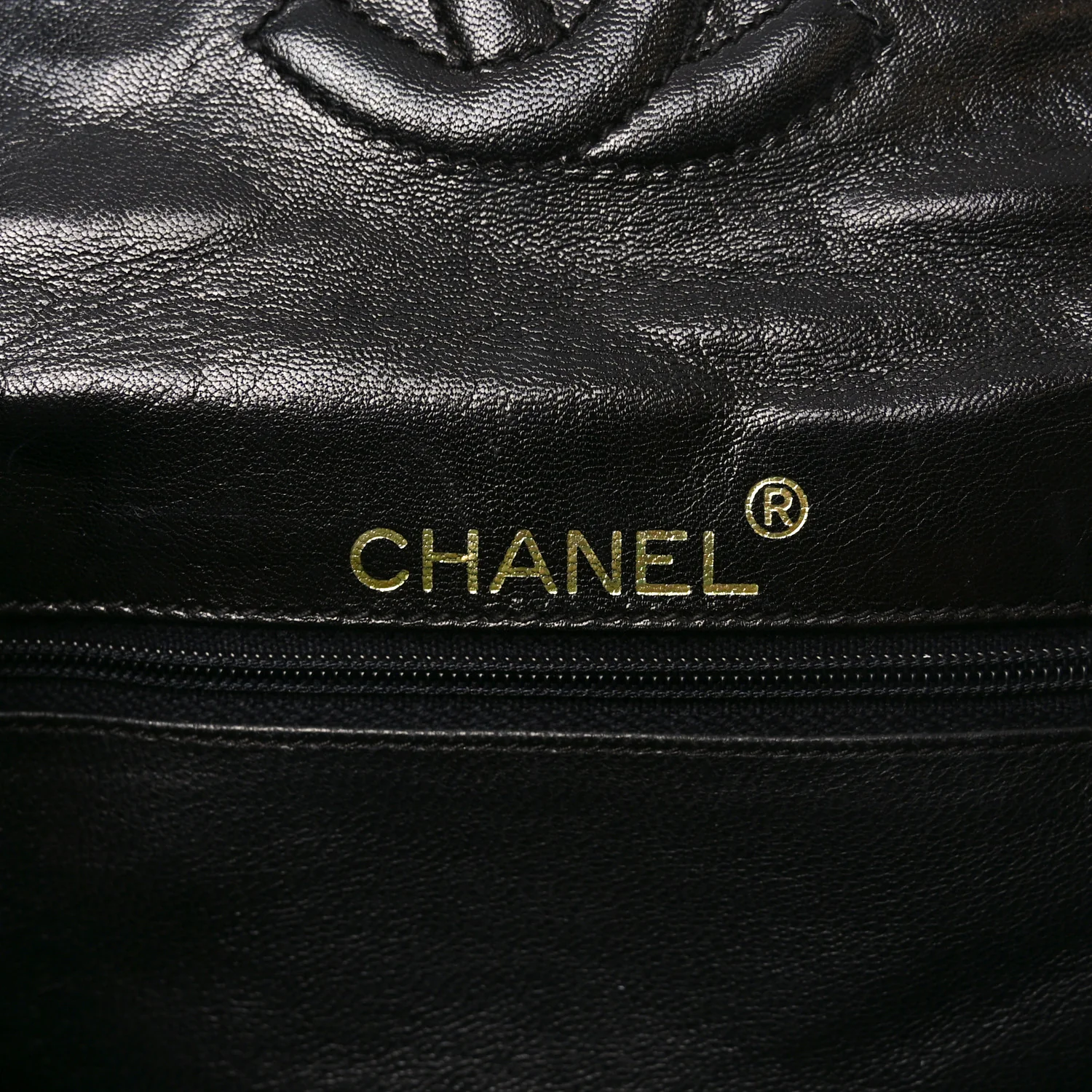 Lambskin Quilted Flap Pouch Black - Image 6