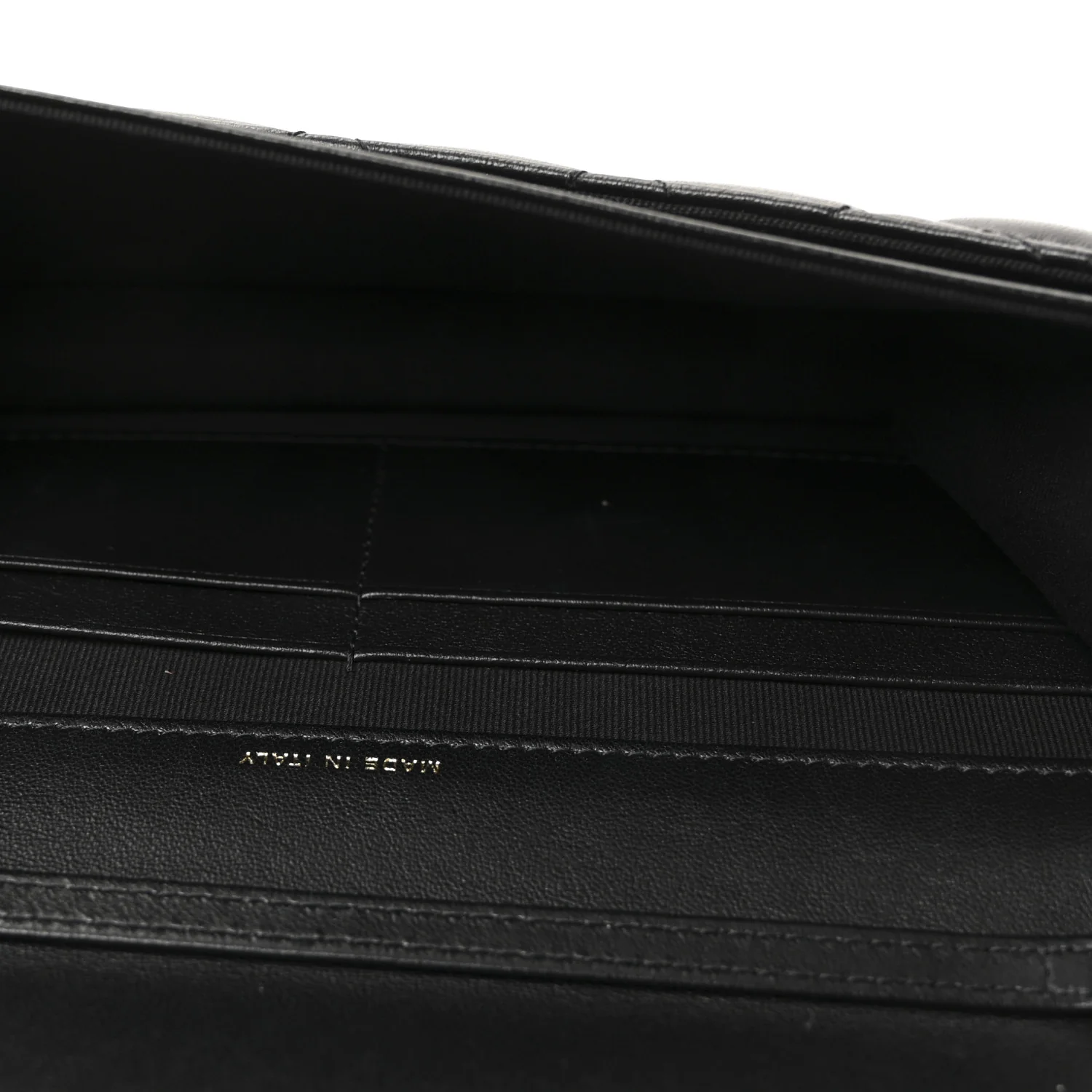 Lambskin Quilted Flap Shoulder Bag Chain Black - Image 5