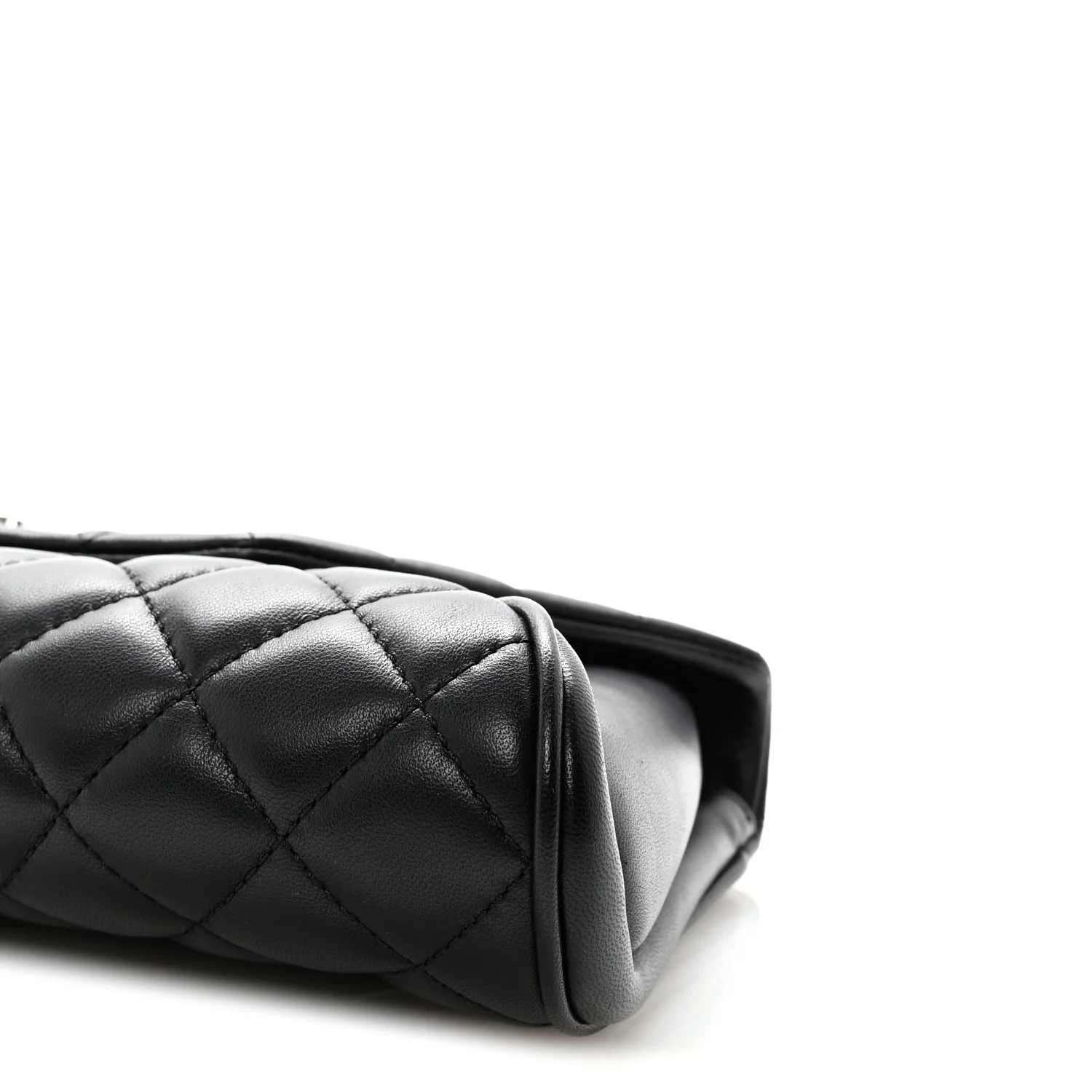Lambskin Quilted Fold Up Again Clutch Black - Image 9
