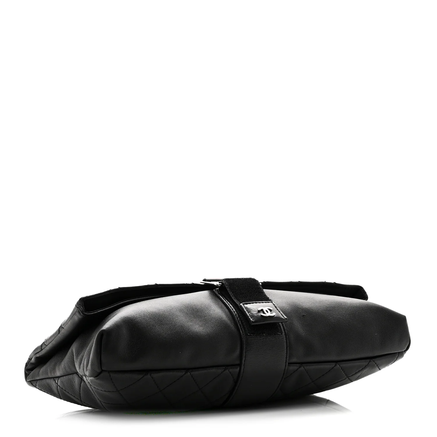 Lambskin Quilted Grip Clutch Black - Image 4