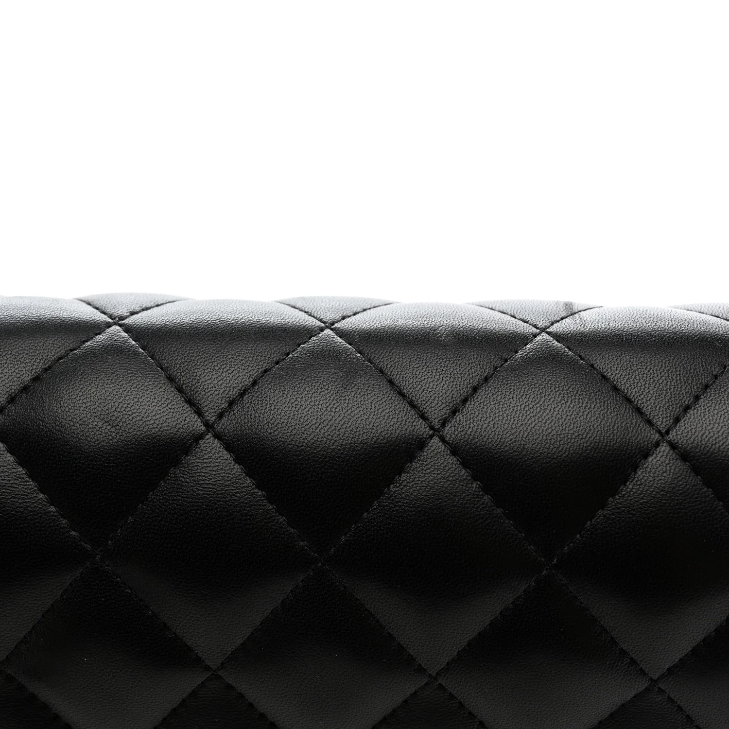 Lambskin Quilted Jumbo Double Flap Black - Image 14