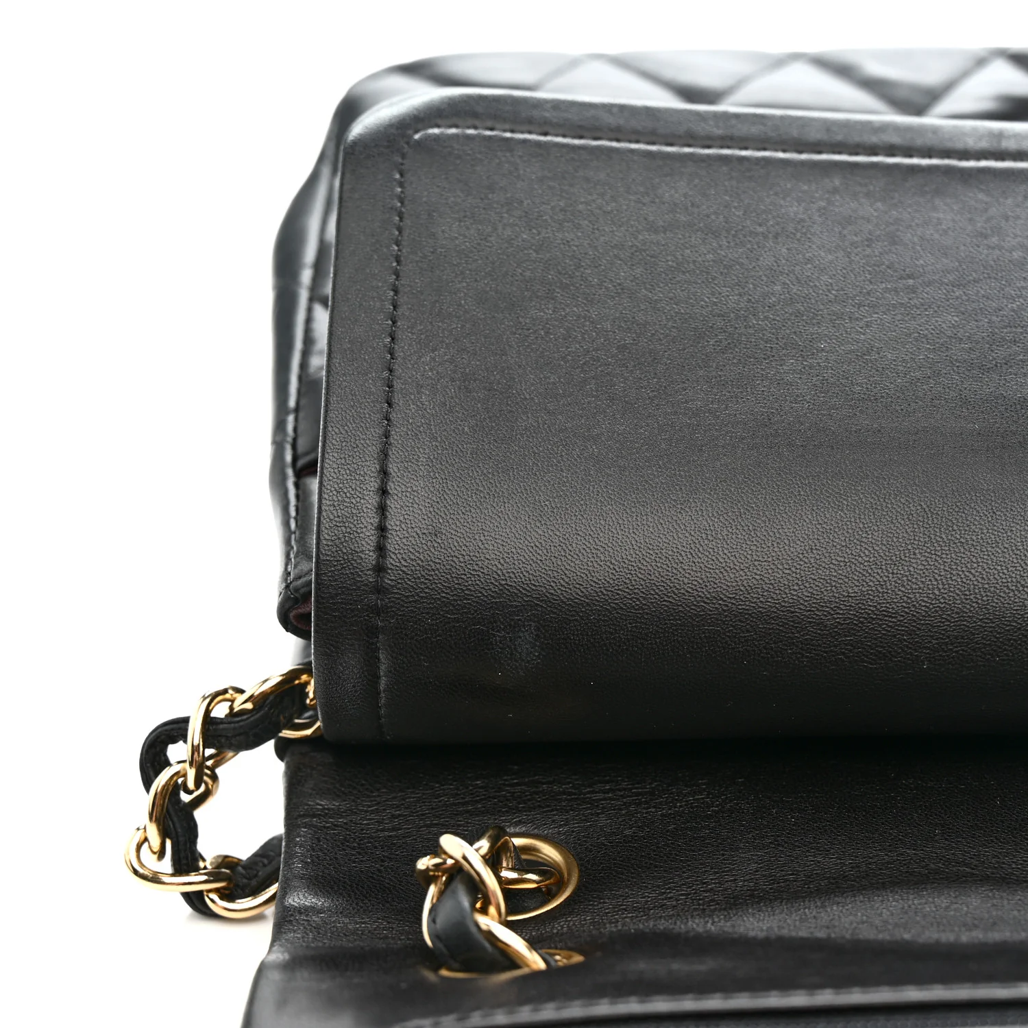 Lambskin Quilted Jumbo Double Flap Black - Image 12