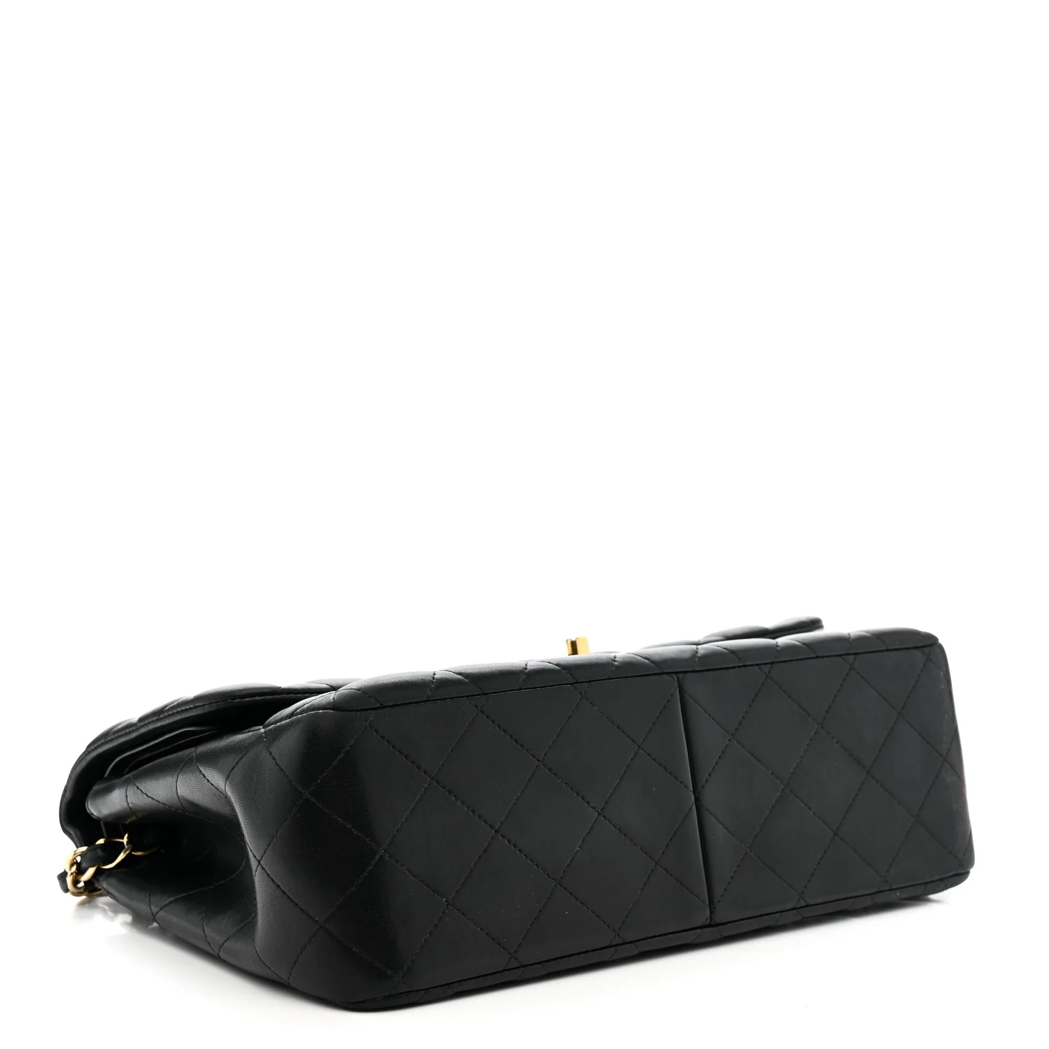 Lambskin Quilted Jumbo Double Flap Black - Image 4