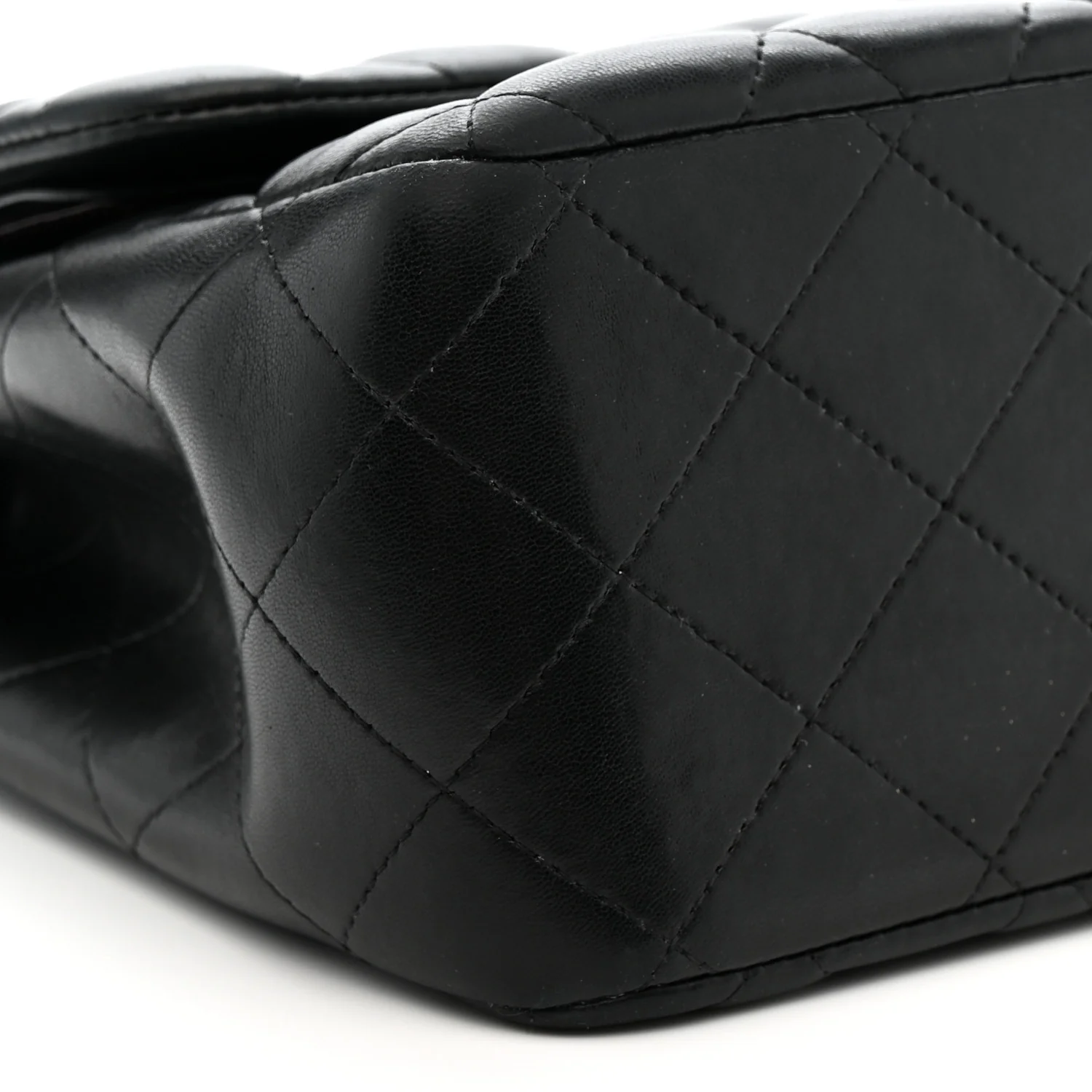 Lambskin Quilted Jumbo Double Flap Black - Image 9