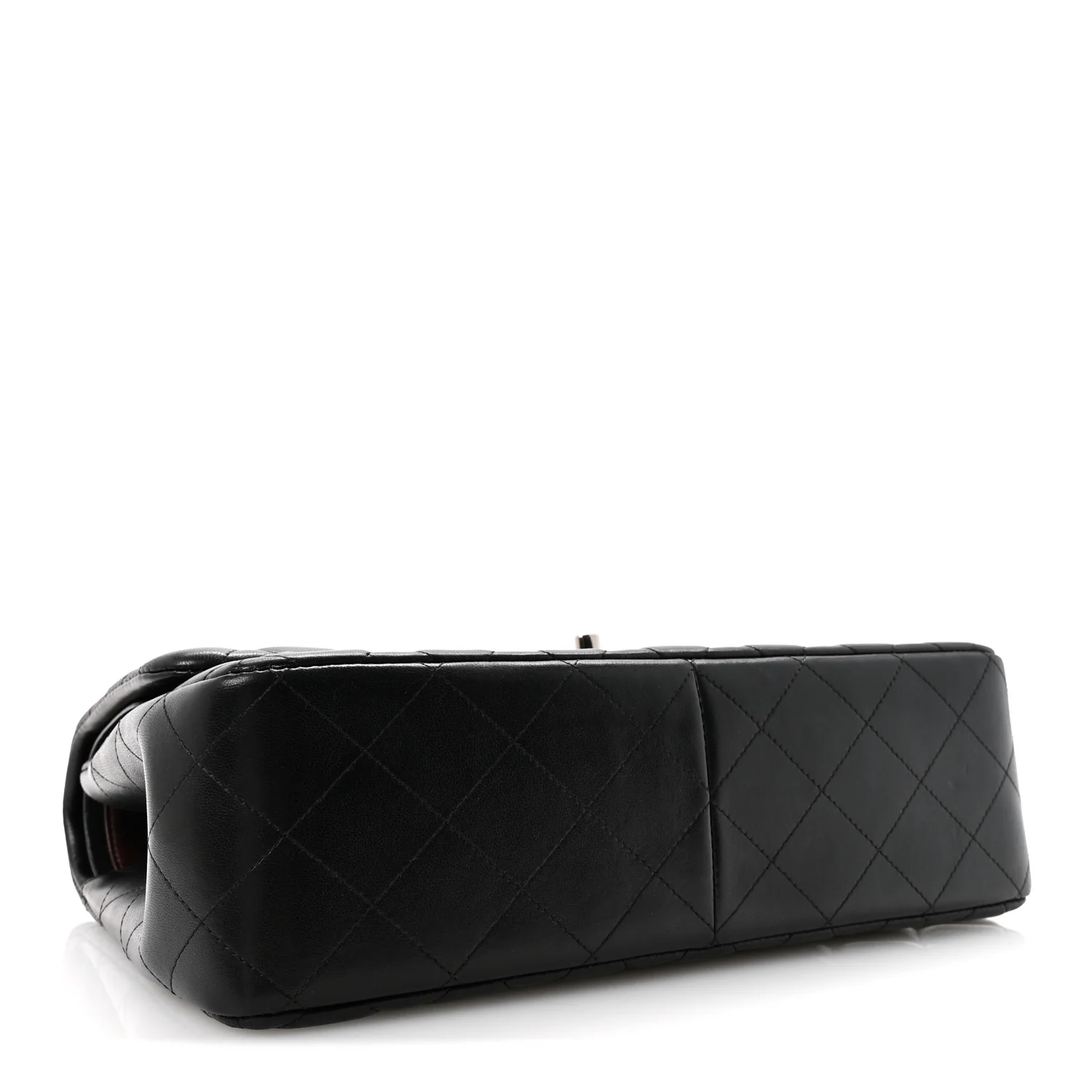 Lambskin Quilted Jumbo Double Flap Black - Image 4