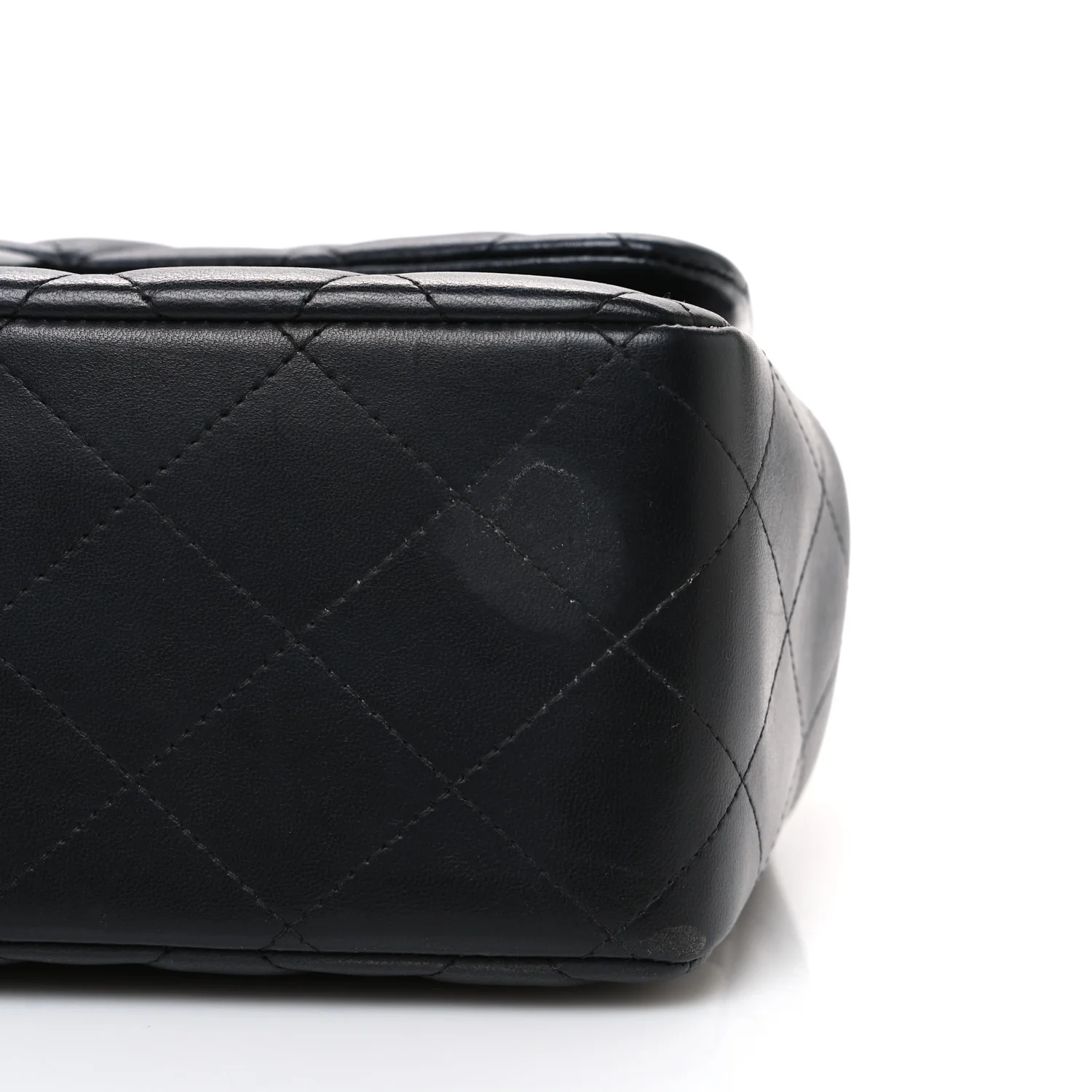 Lambskin Quilted Jumbo Double Flap Black - Image 11