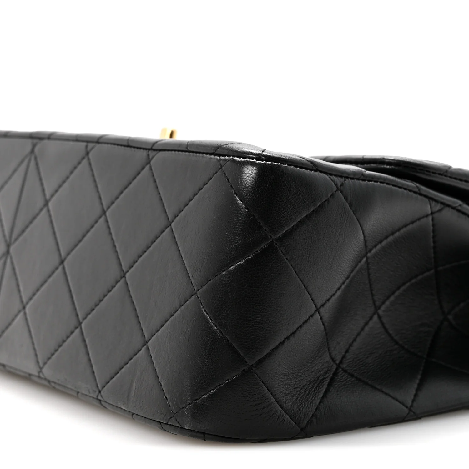 Lambskin Quilted Jumbo Double Flap Black - Image 10