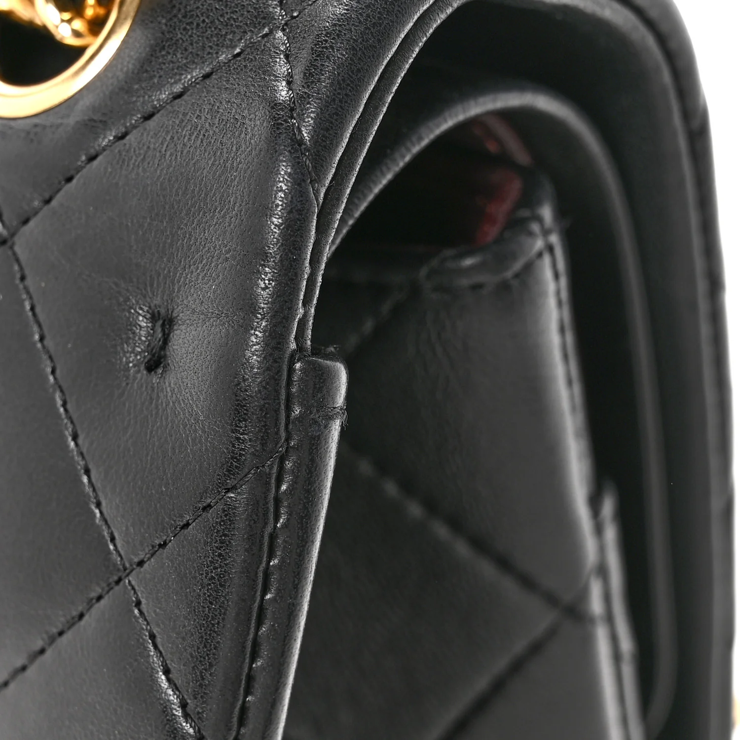Lambskin Quilted Jumbo Double Flap Black - Image 11
