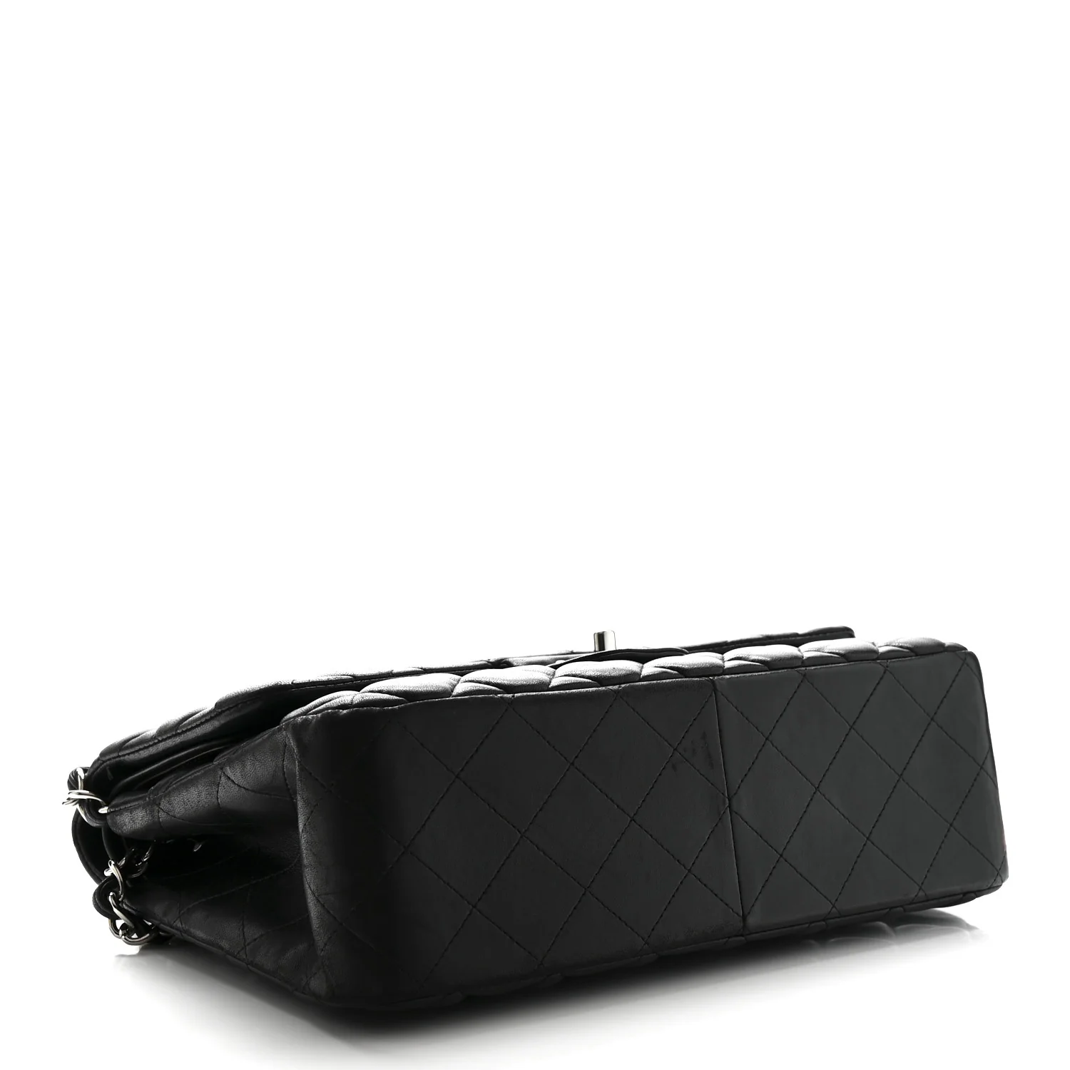 Lambskin Quilted Jumbo Double Flap Black - Image 4