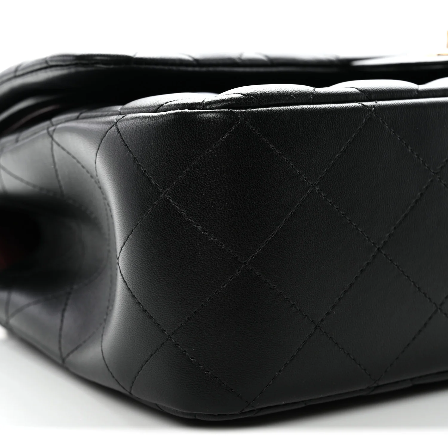Lambskin Quilted Jumbo Double Flap Black - Image 24
