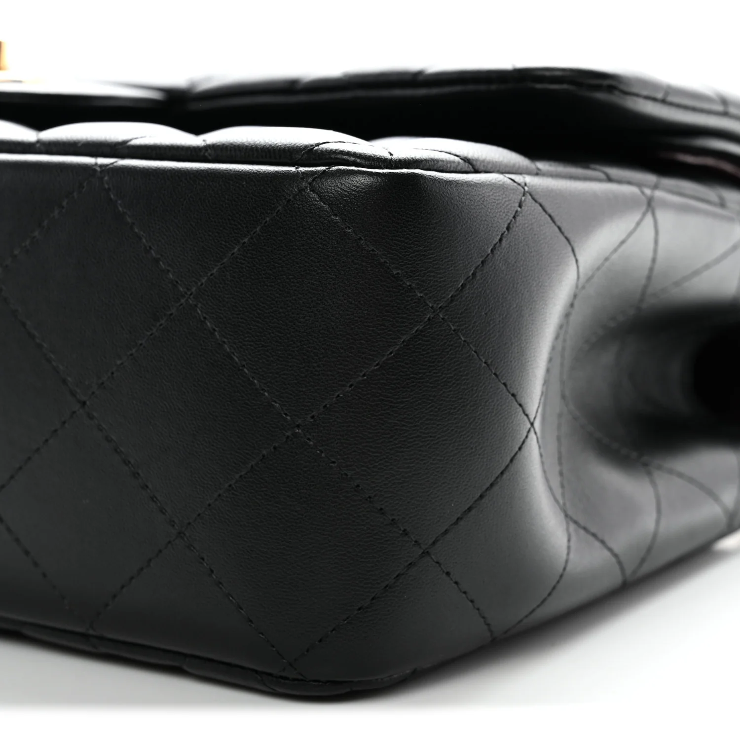 Lambskin Quilted Jumbo Double Flap Black - Image 27