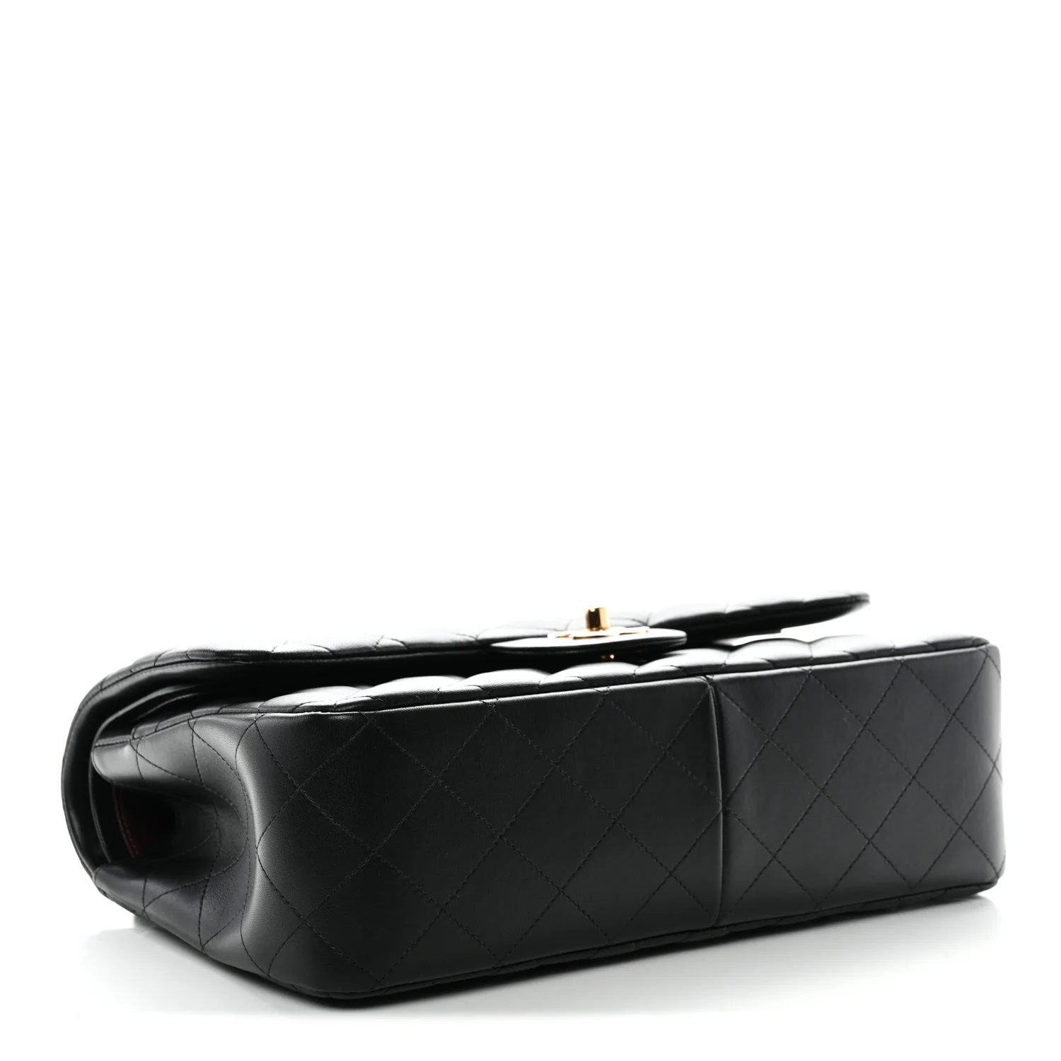 Lambskin Quilted Jumbo Double Flap Black - Image 9