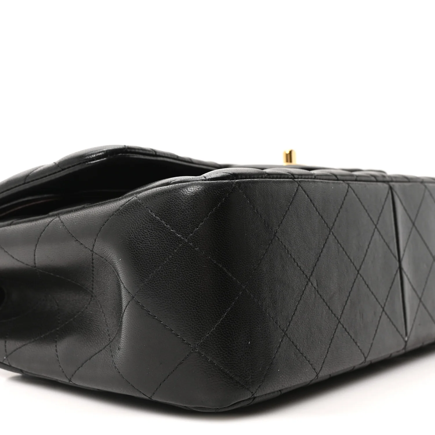 Lambskin Quilted Jumbo Double Flap Black - Image 16