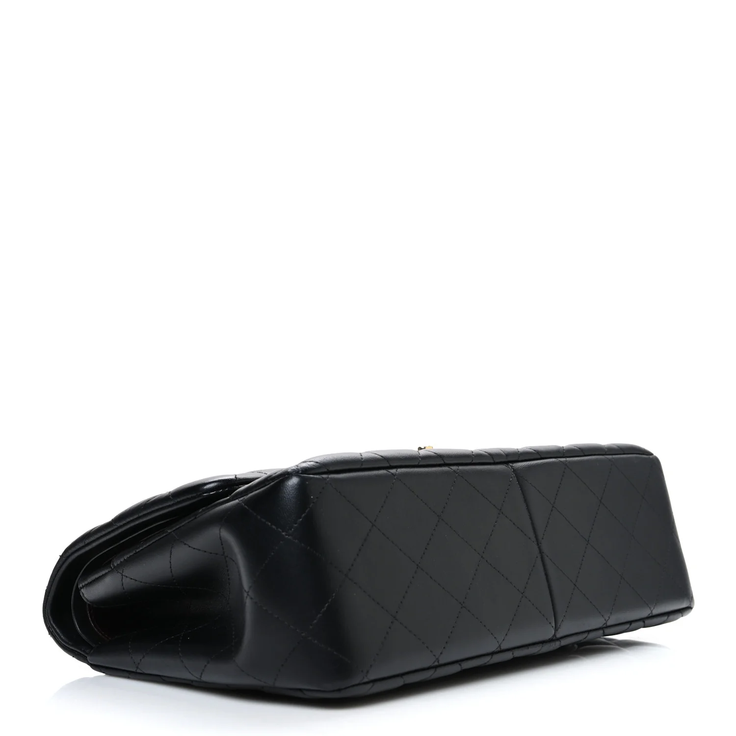 Lambskin Quilted Jumbo Double Flap Black - Image 4