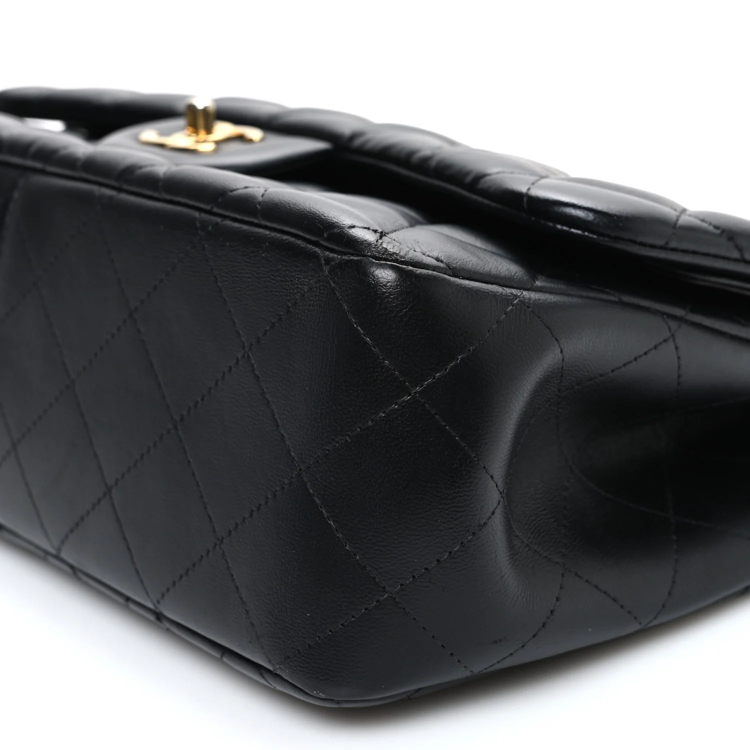 Lambskin Quilted Jumbo Double Flap Black - Image 9