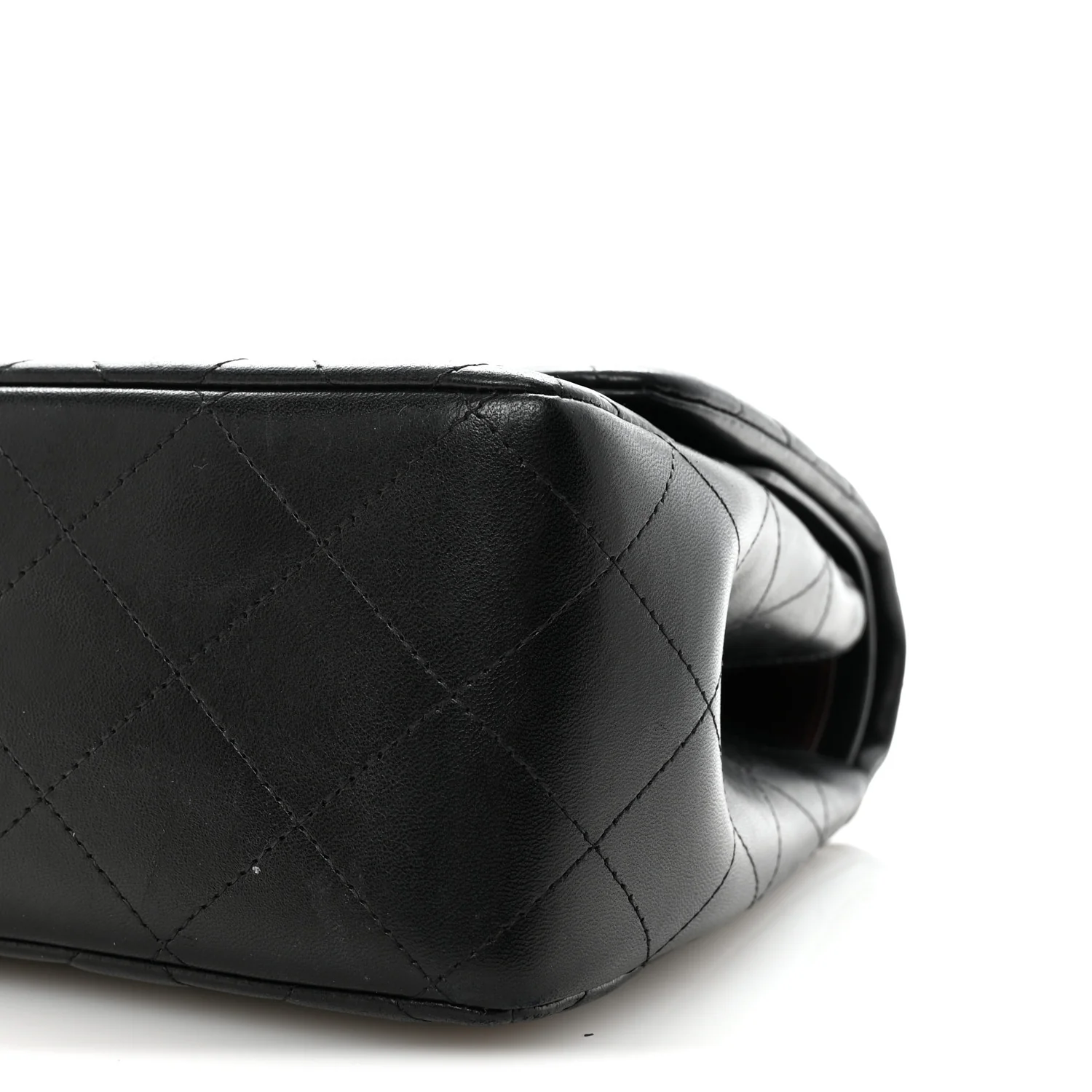 Lambskin Quilted Jumbo Double Flap Black - Image 10