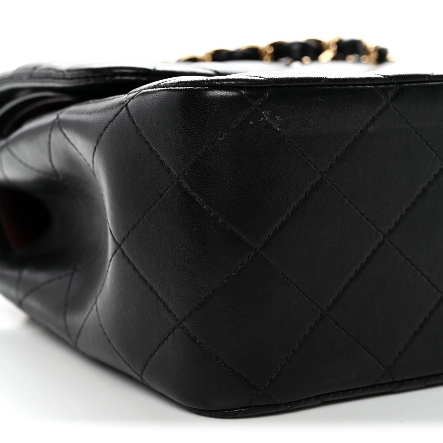 Lambskin Quilted Jumbo Double Flap Black - Image 8