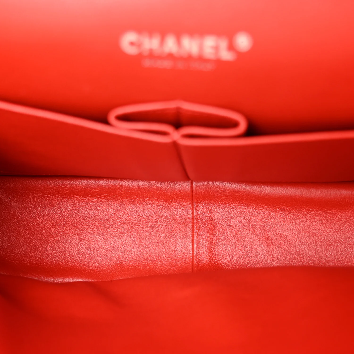 Lambskin Quilted Jumbo Double Flap Red - Image 5