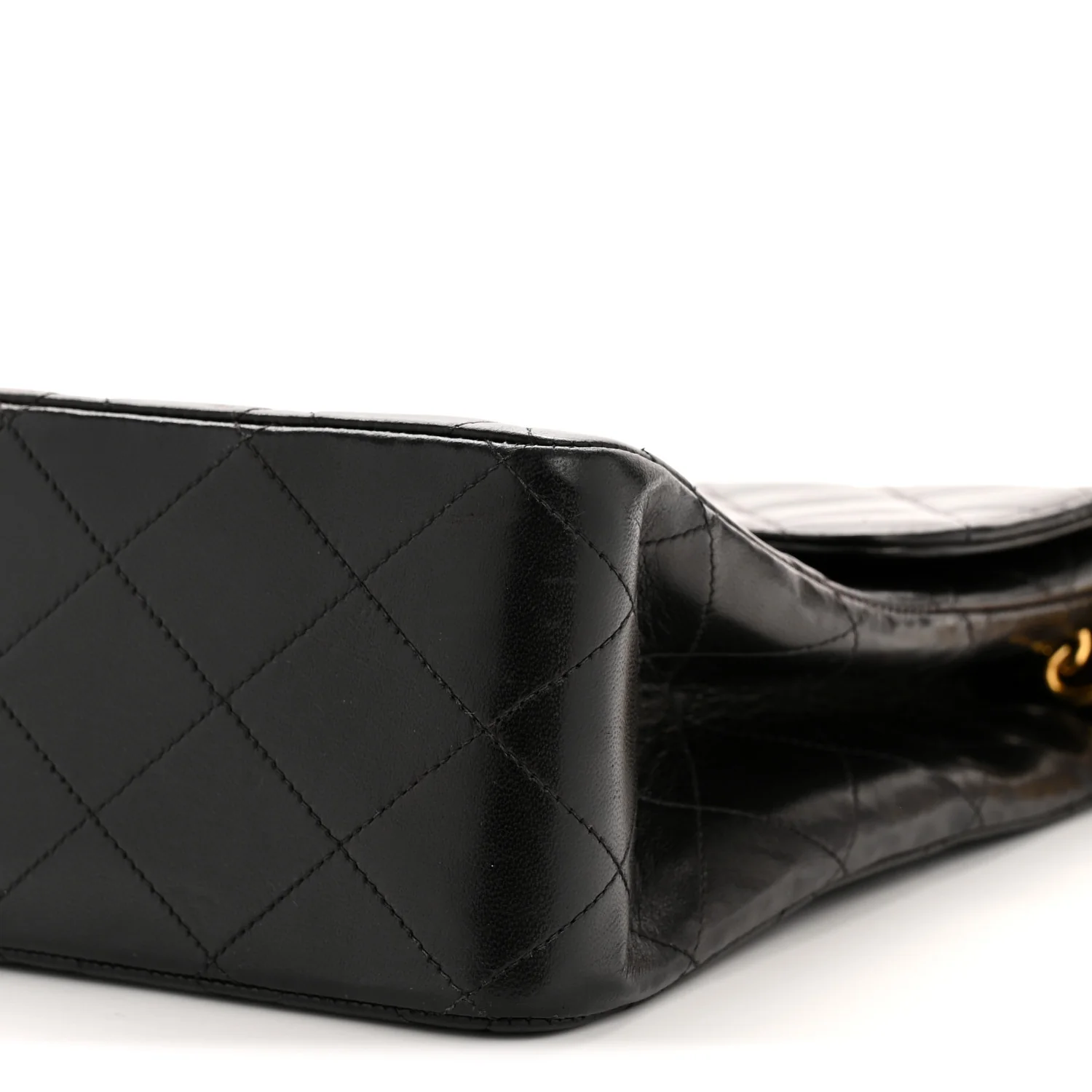 Lambskin Quilted Jumbo Single Flap Black - Image 11