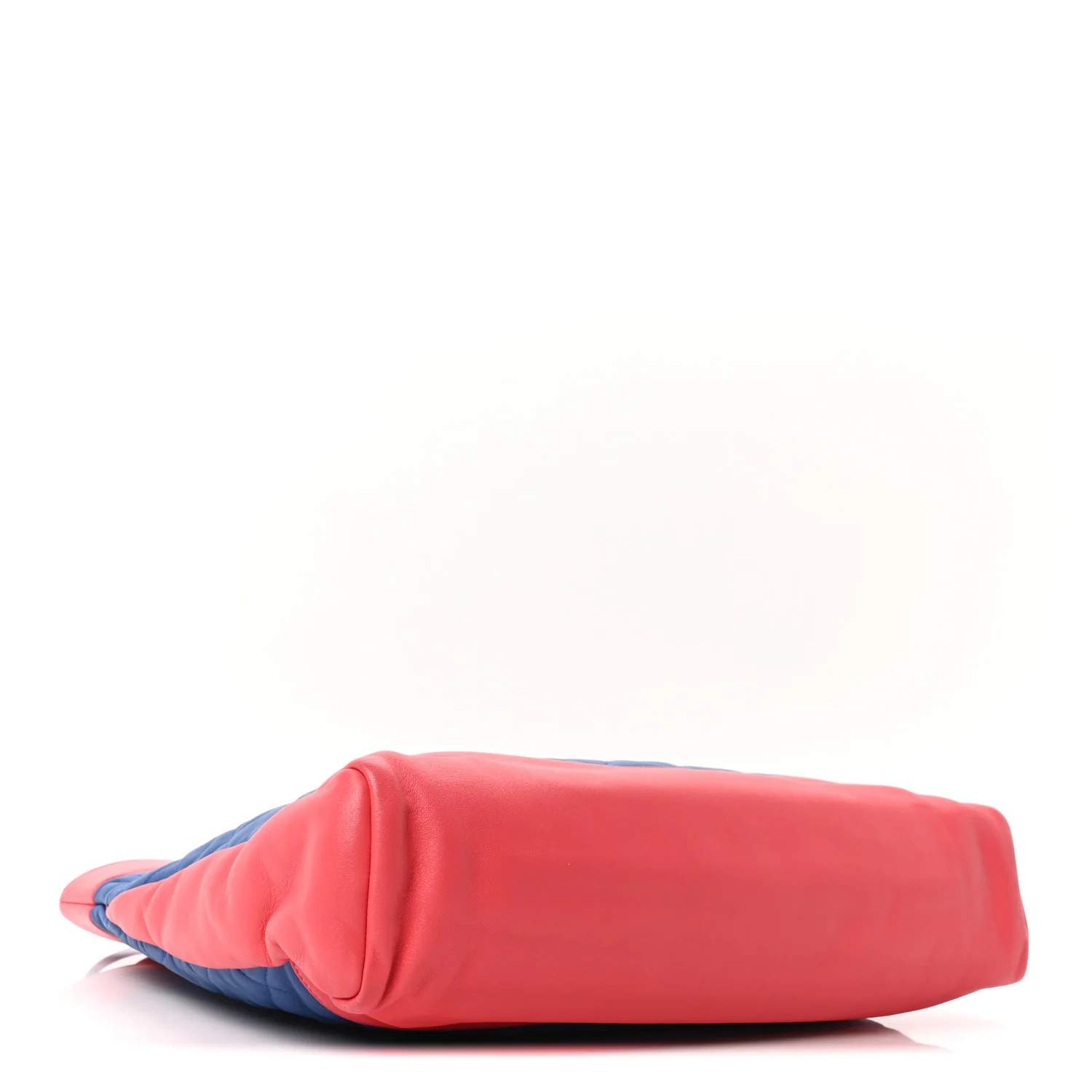 Lambskin Quilted Large 31 Shopping Bag Blue Red - Image 4