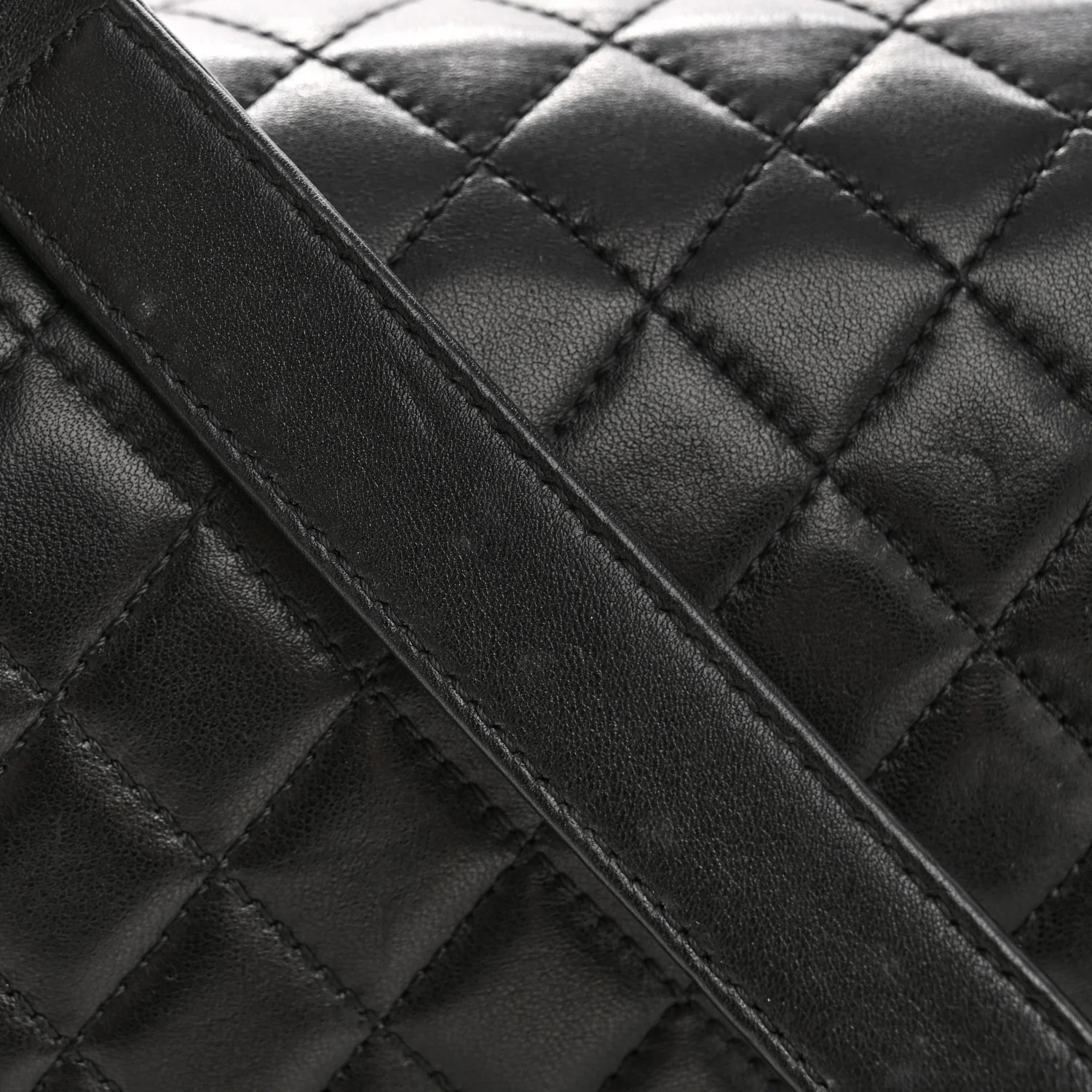 Lambskin Quilted Large Boy Flap Black - Image 13