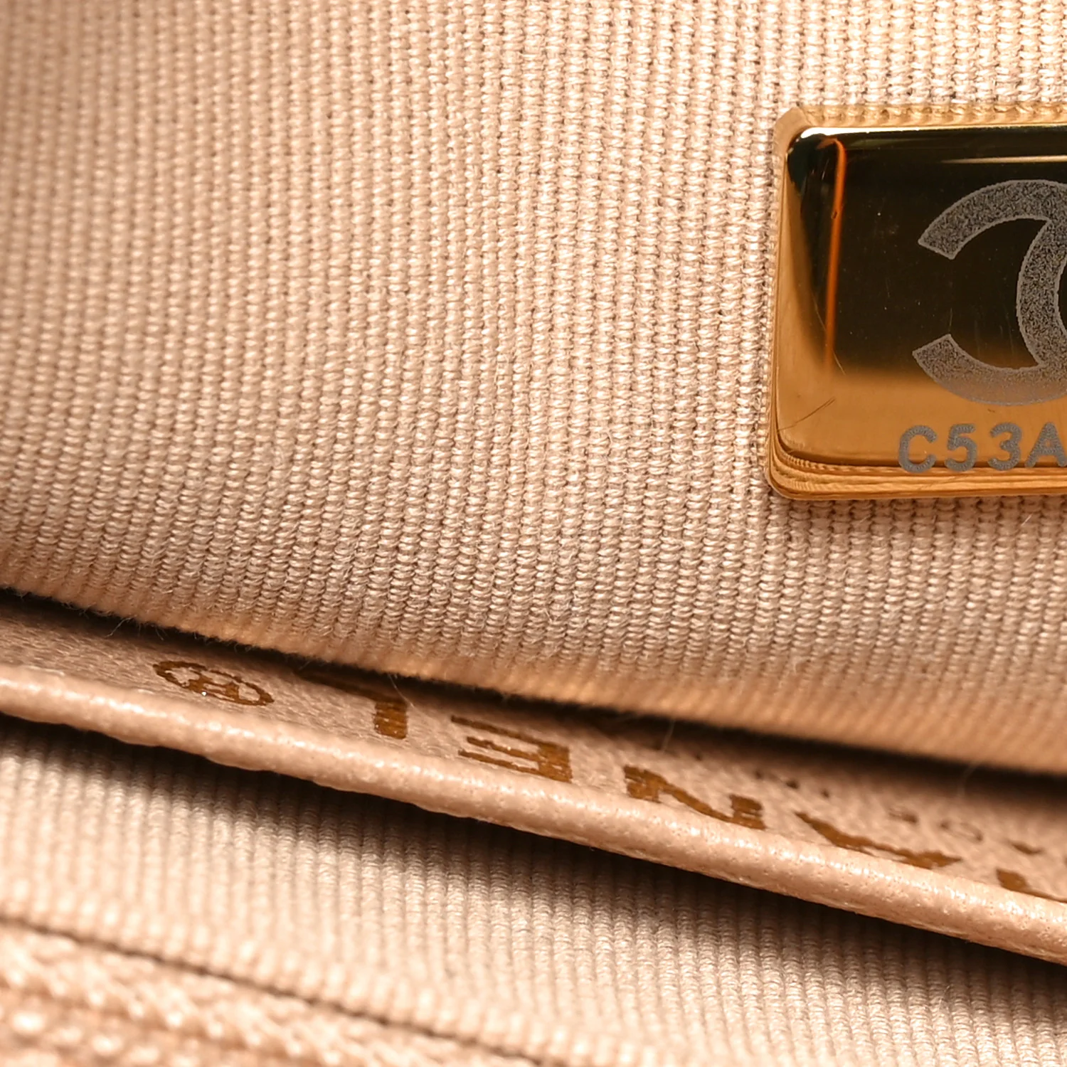 Lambskin Quilted Large CC Funky Town Flap Beige - Image 7