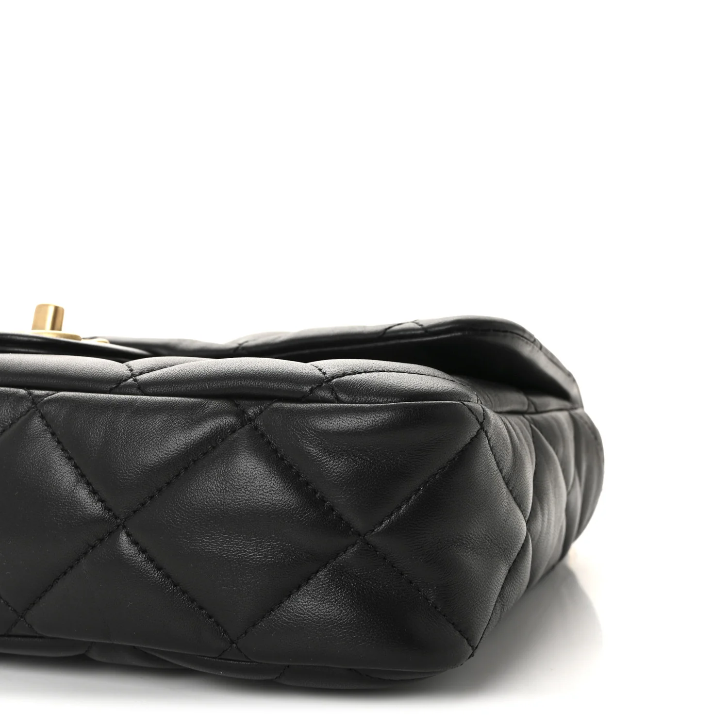 Lambskin Quilted Large CC Funky Town Flap Black - Image 10