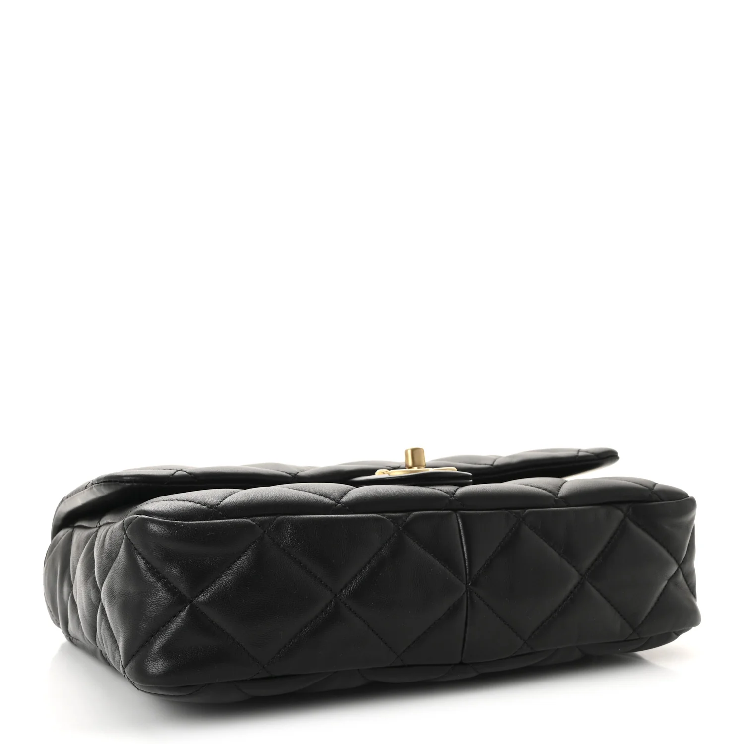 Lambskin Quilted Large CC Funky Town Flap Black - Image 4