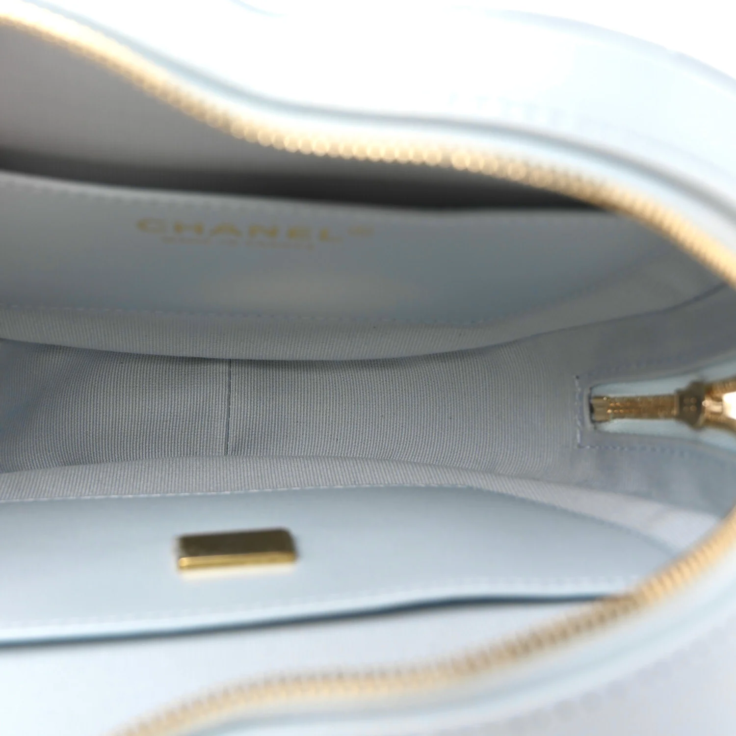 Lambskin Quilted Large CC In Love Heart Bag Light Blue - Image 5