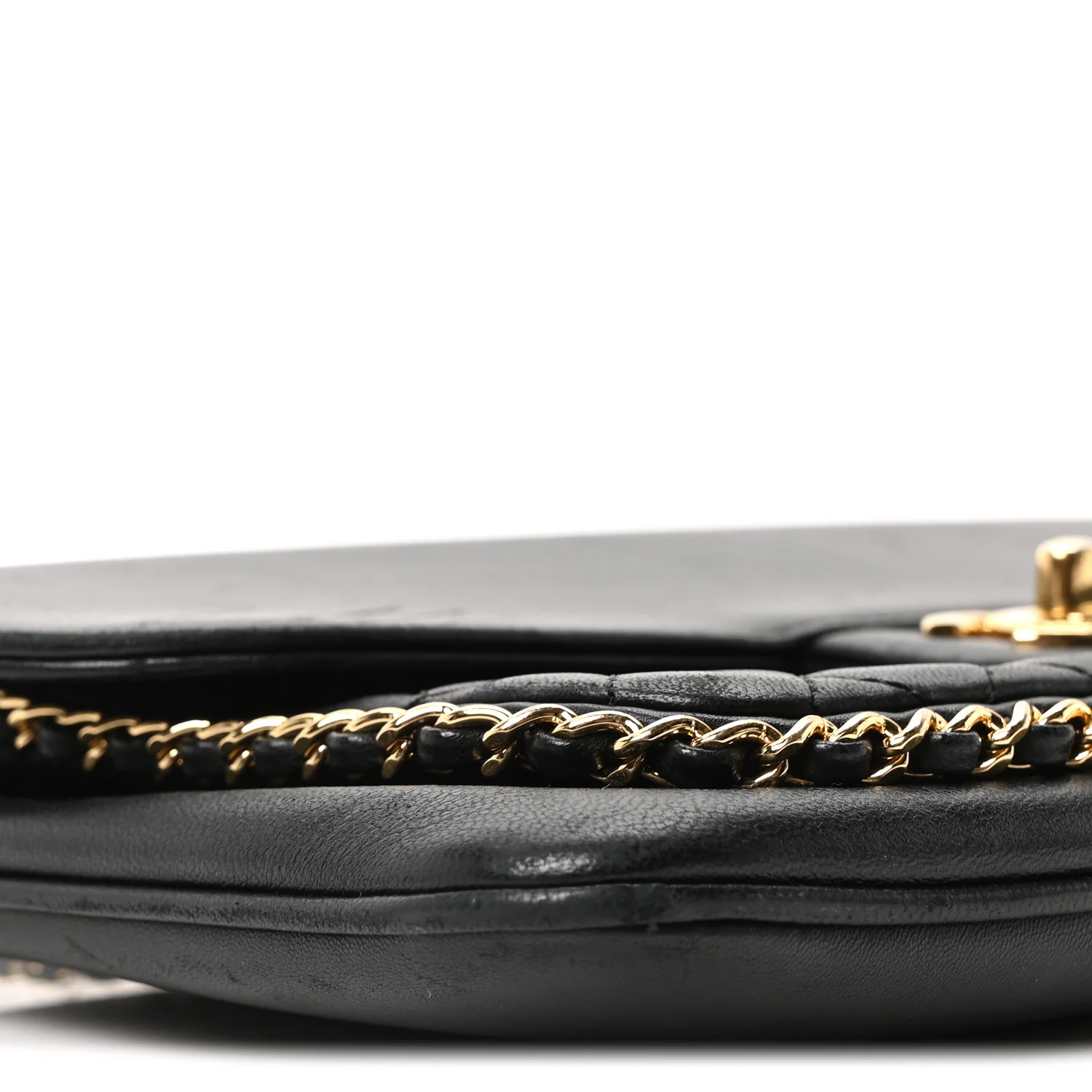 Lambskin Quilted Large CC Unchained Crossbody Black - Image 17