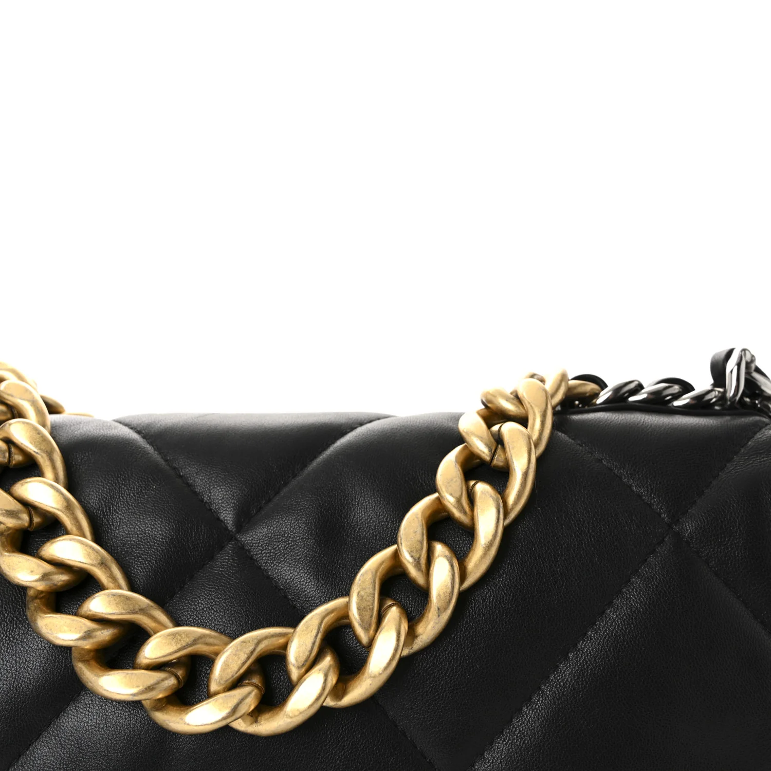 Lambskin Quilted Large Chanel 19 Flap Black - Image 8