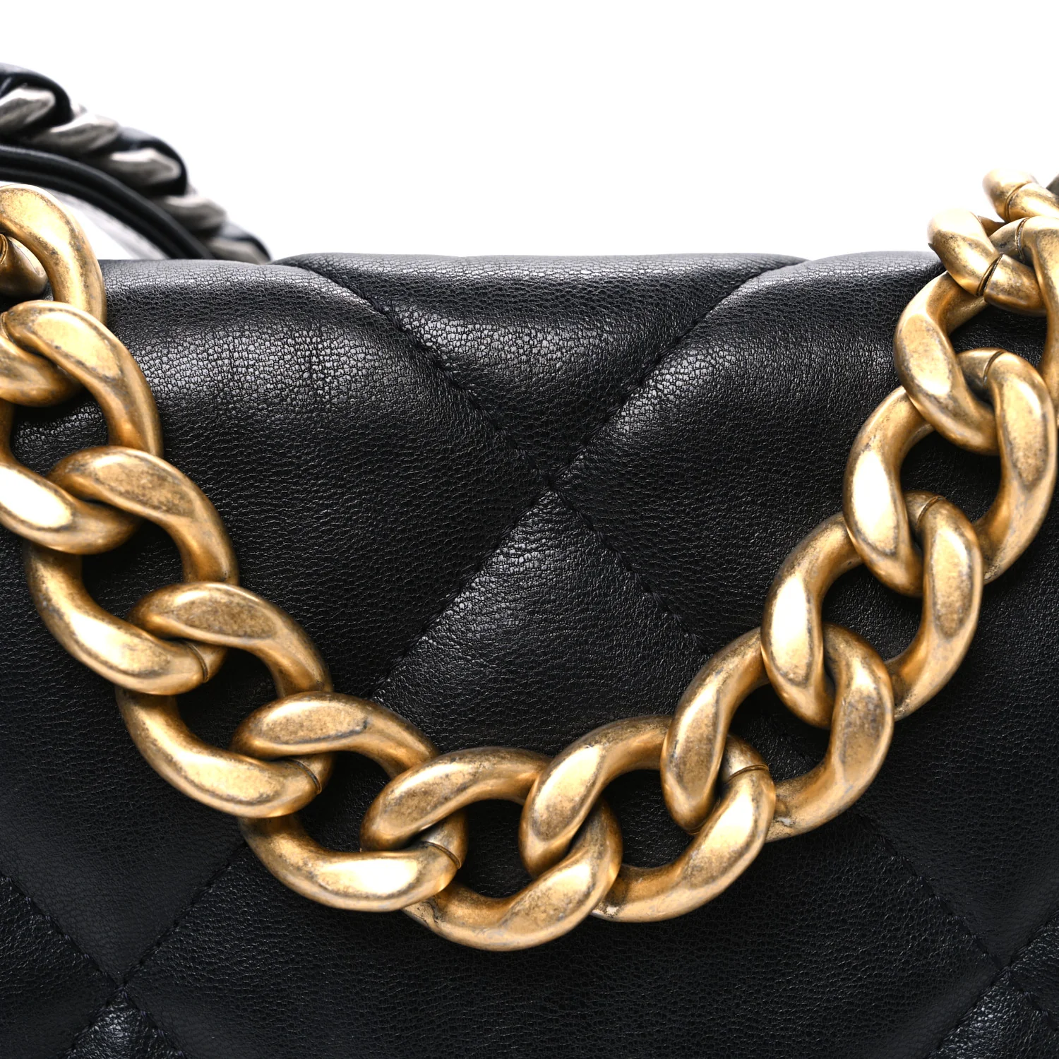 Lambskin Quilted Large Chanel 19 Flap Black - Image 8