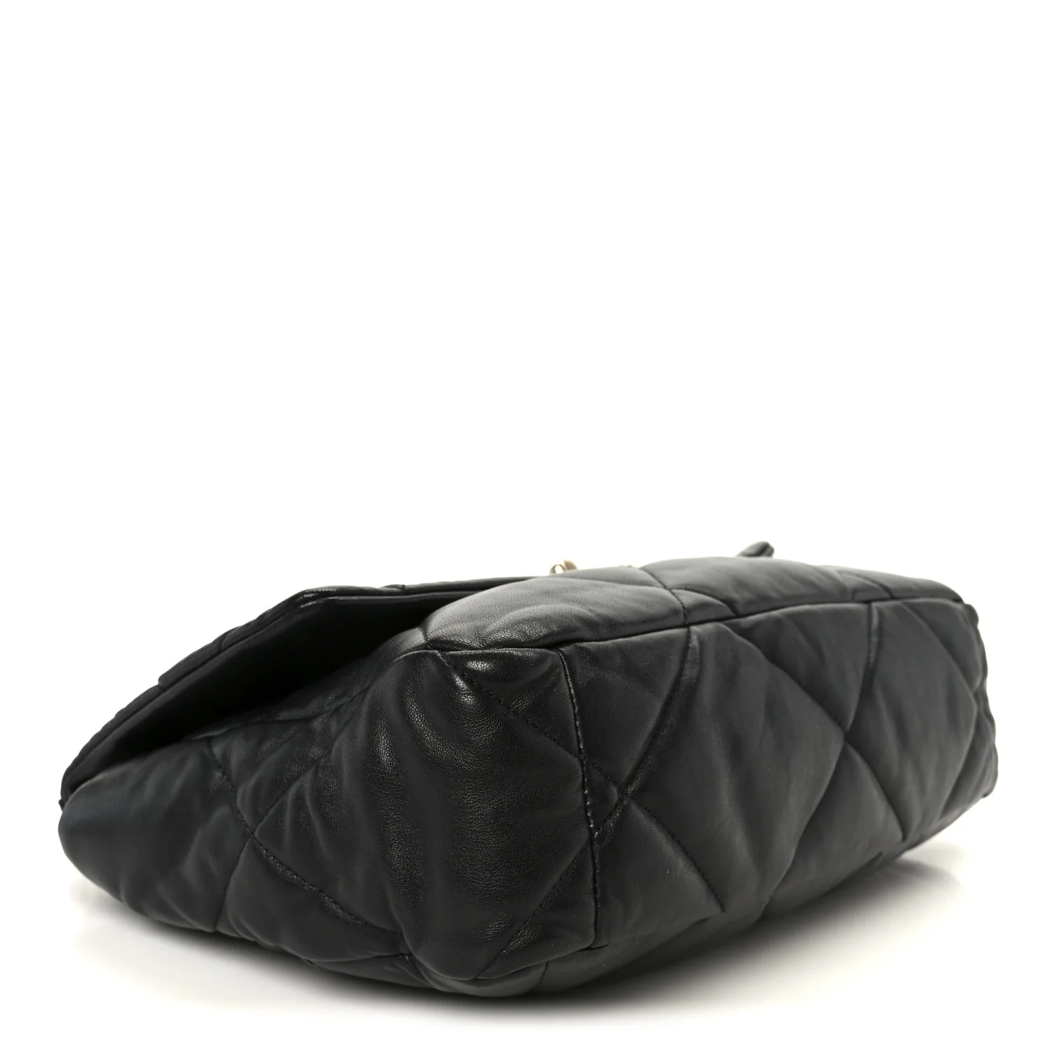 Lambskin Quilted Large Chanel 19 Flap Black - Image 4