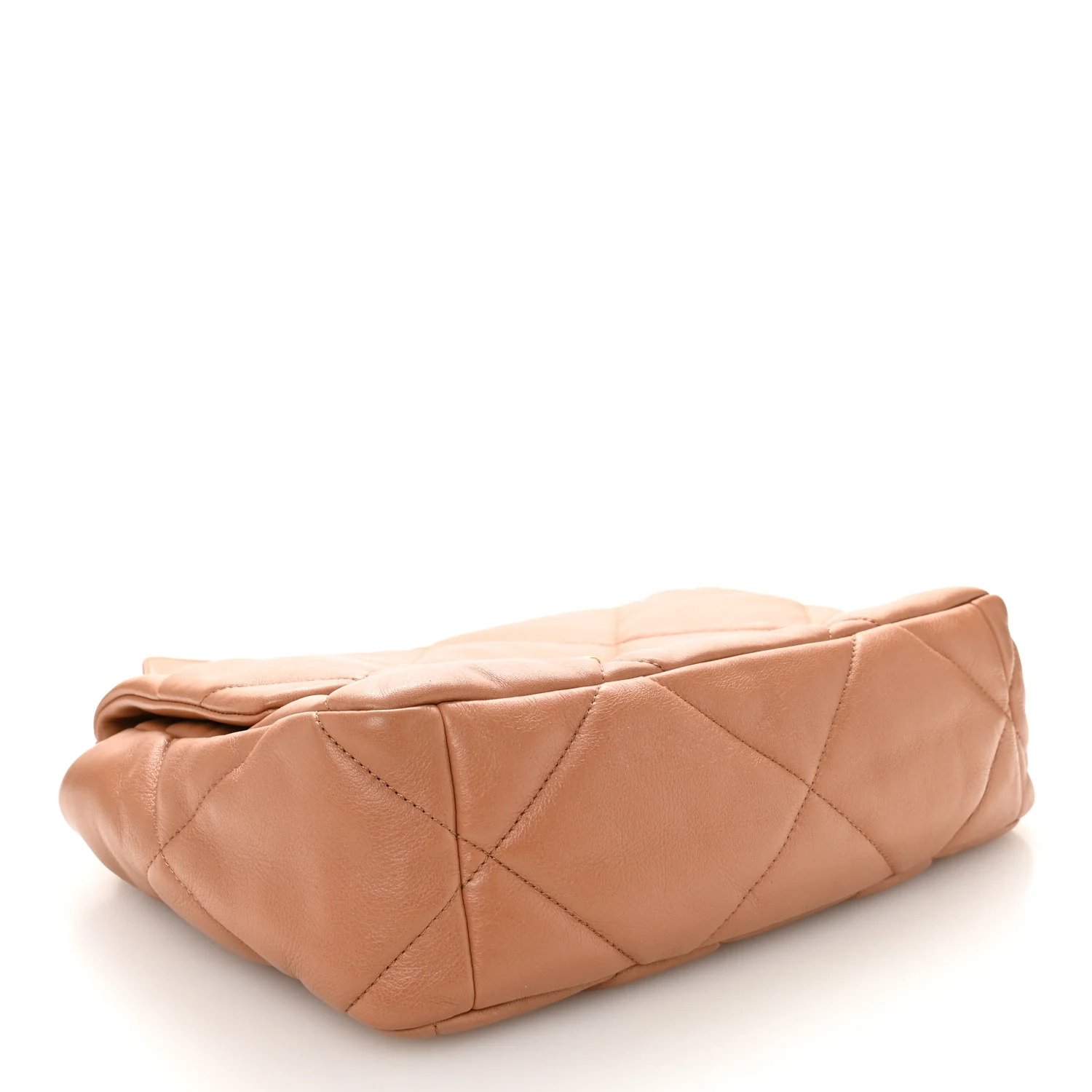 Lambskin Quilted Large Chanel 19 Flap Brown - Image 4