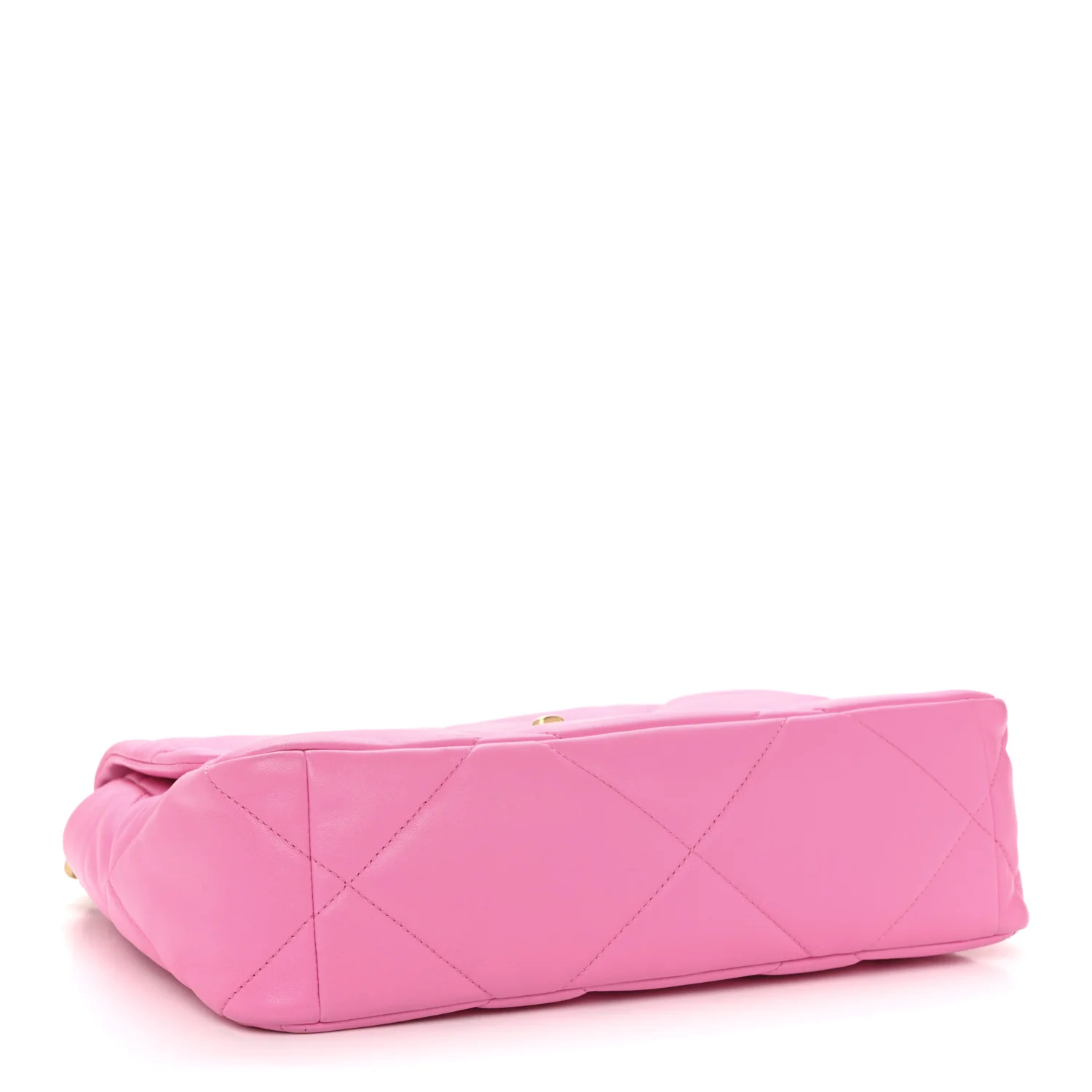 Lambskin Quilted Large Chanel 19 Flap Neon Pink - Image 4