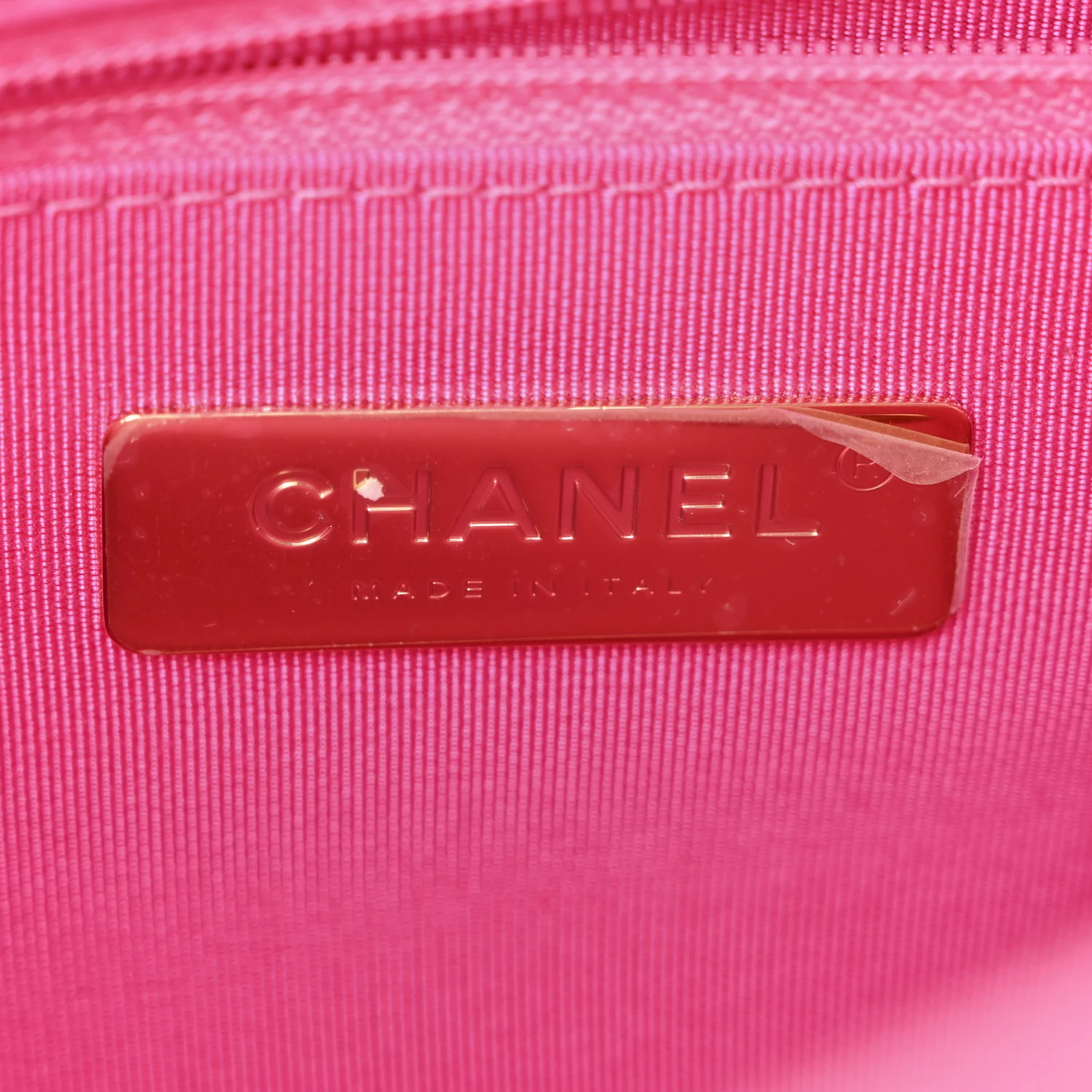 Lambskin Quilted Large Chanel 19 Flap Neon Pink - Image 6