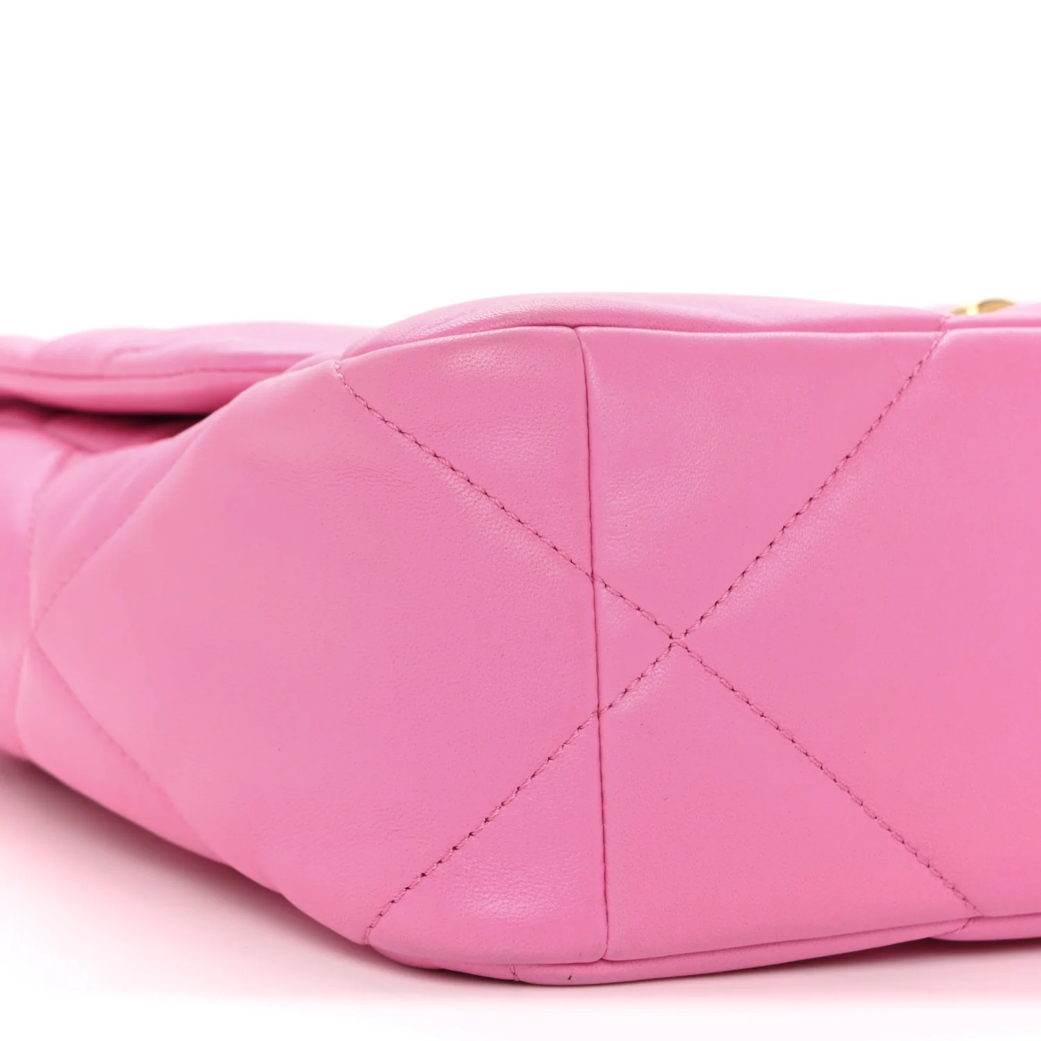Lambskin Quilted Large Chanel 19 Flap Neon Pink - Image 9